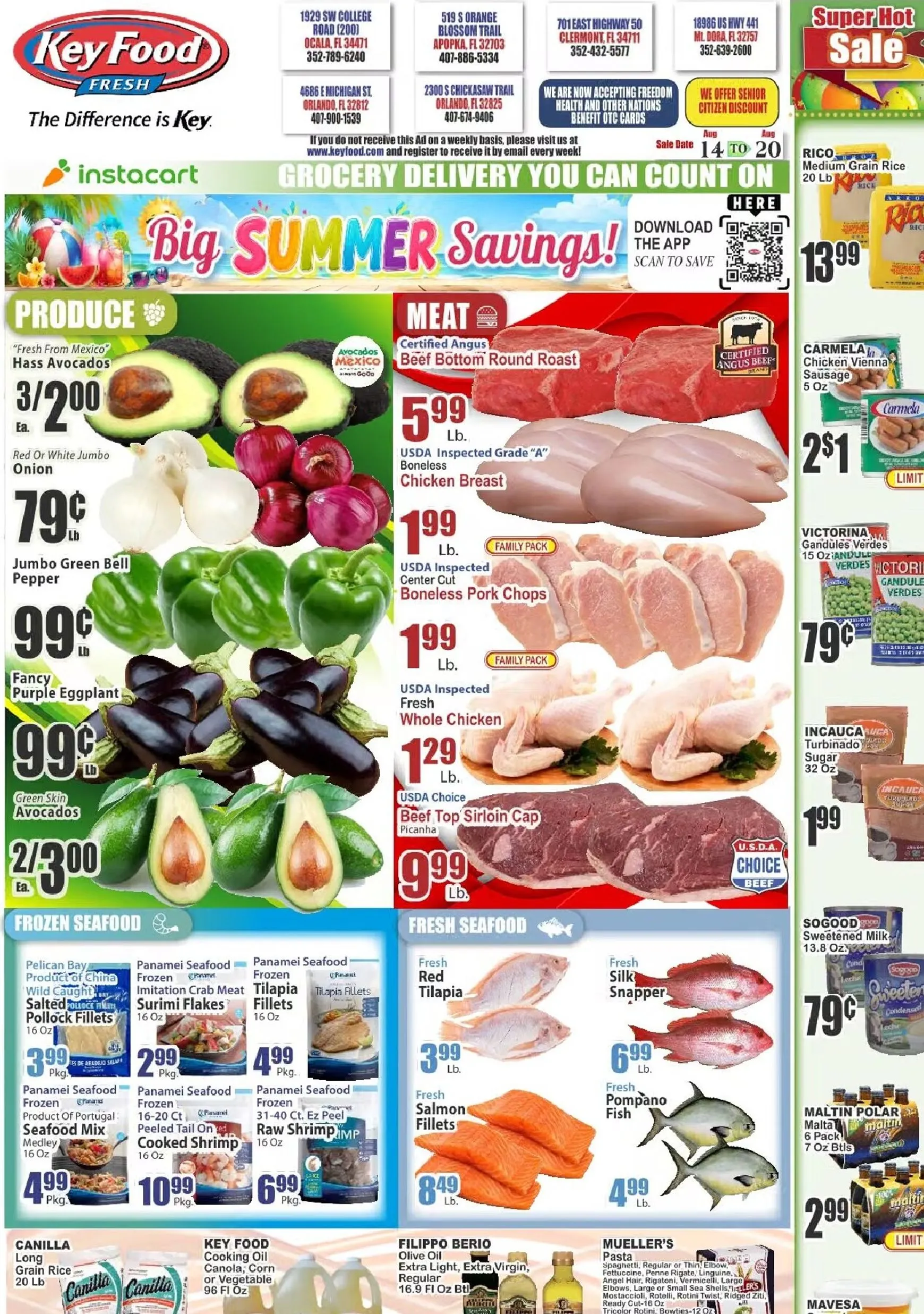 Weekly ad Key Food - Big SUMMER Savings! from August 14 to August 20 2026 - Page 1