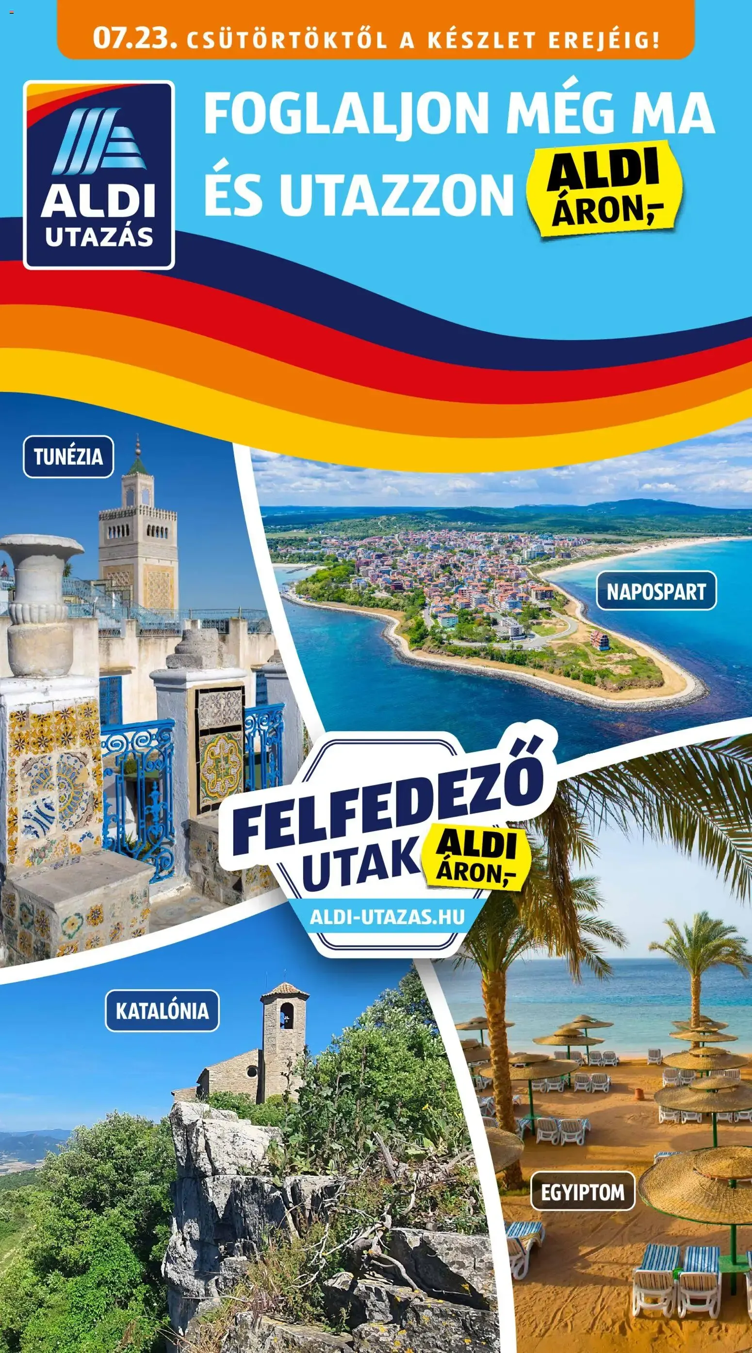 Katalógus Aldi Utazás katalógus - 2026.07.23. -tól/töl > akció, lapozható szórólap 🛍️ július 23.-tól július 29.-ig 2026. - Oldal 1