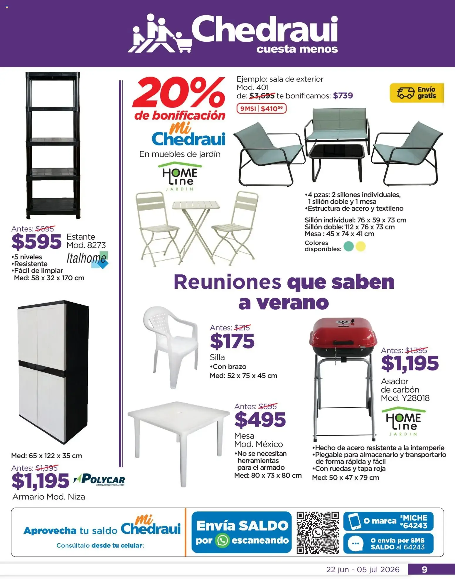 Catálogo de Chedraui folleto Llegan los porti ofertones (22/06/2026 - 05/07/2026) - catálogo en línea 22 de junio al 5 de julio 2026 - Pagina 9