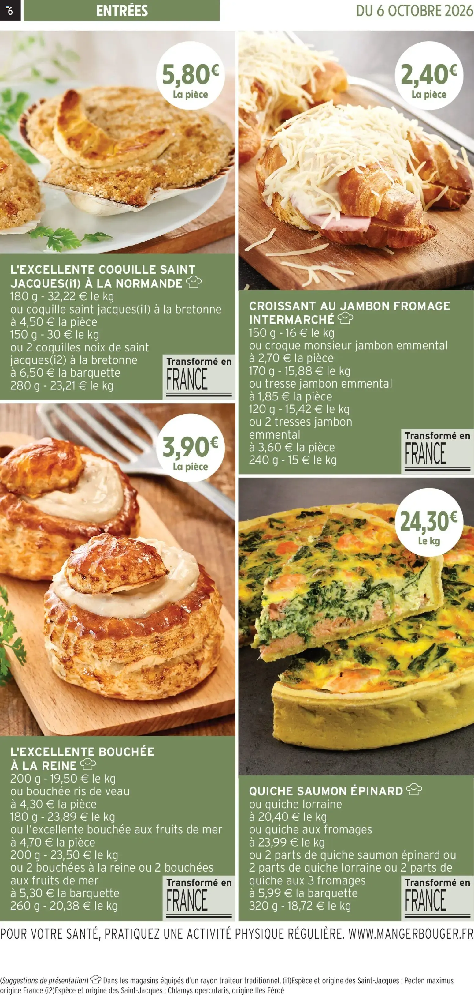 Intermarché - Les menus traiteur automne/hiver à partir du 06/10/2026 - promo en ligne du 6 octobre au 28 mars 2027 - Catalogue page 6