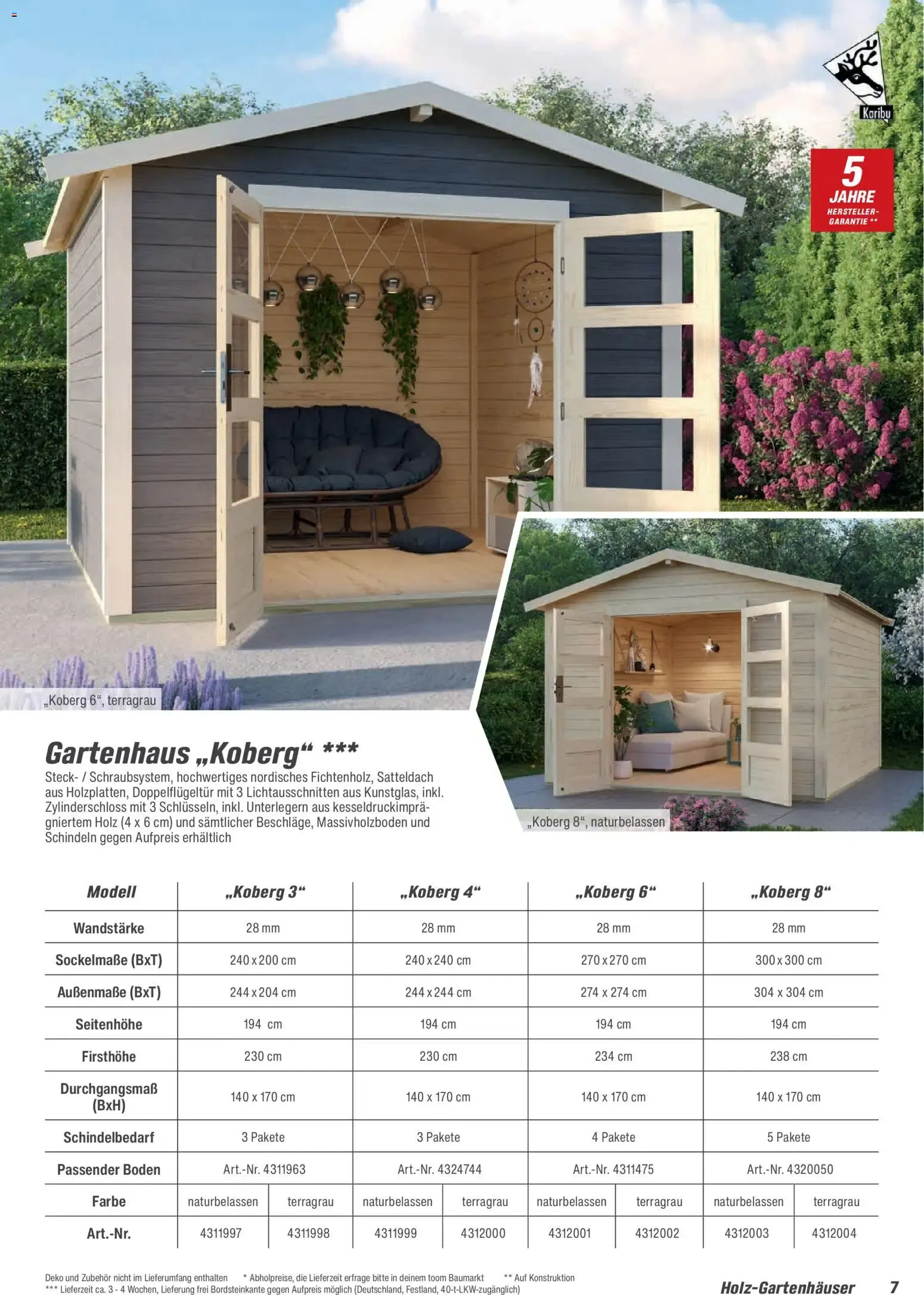 Toom Baumarkt Gartenhäuser & Carports 2026 (ab 20.02.2026) zum Blättern von 20. Februar bis 30. Juni 2026 - Prospekt seite 7
