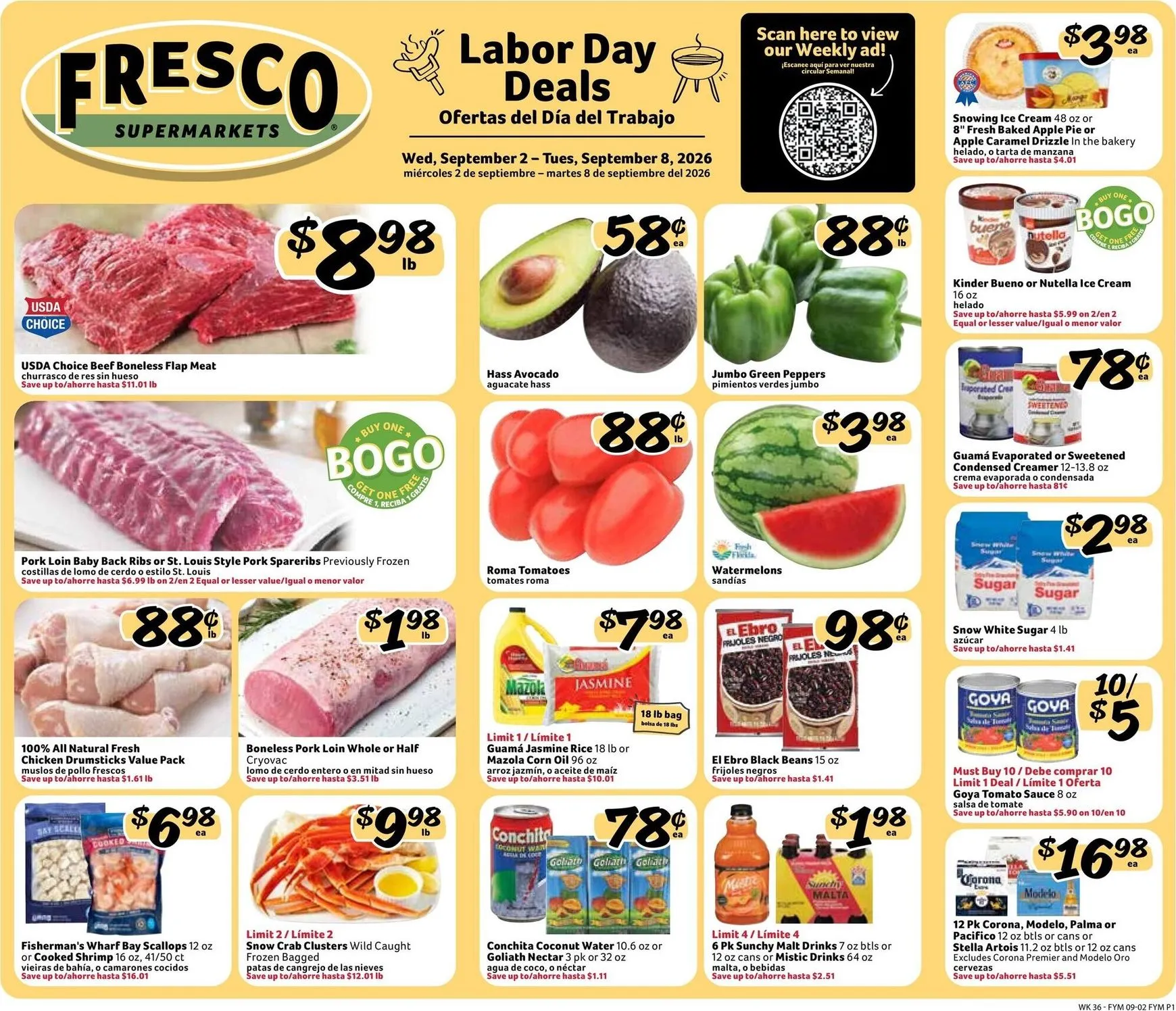 Fresco Supermarkets: Ofertas del Día del Trabajo