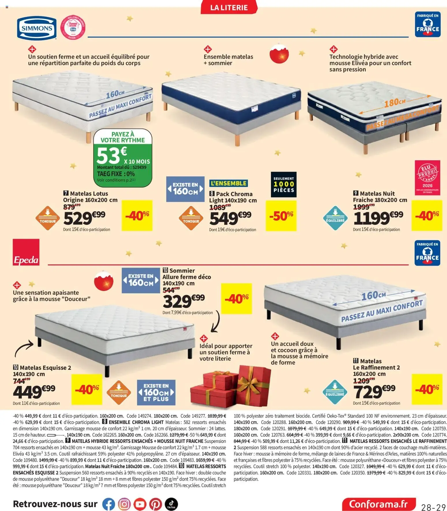 Conforama - Promos de Noël du 27 octobre au 25 décembre 2026 - Catalogue page 29