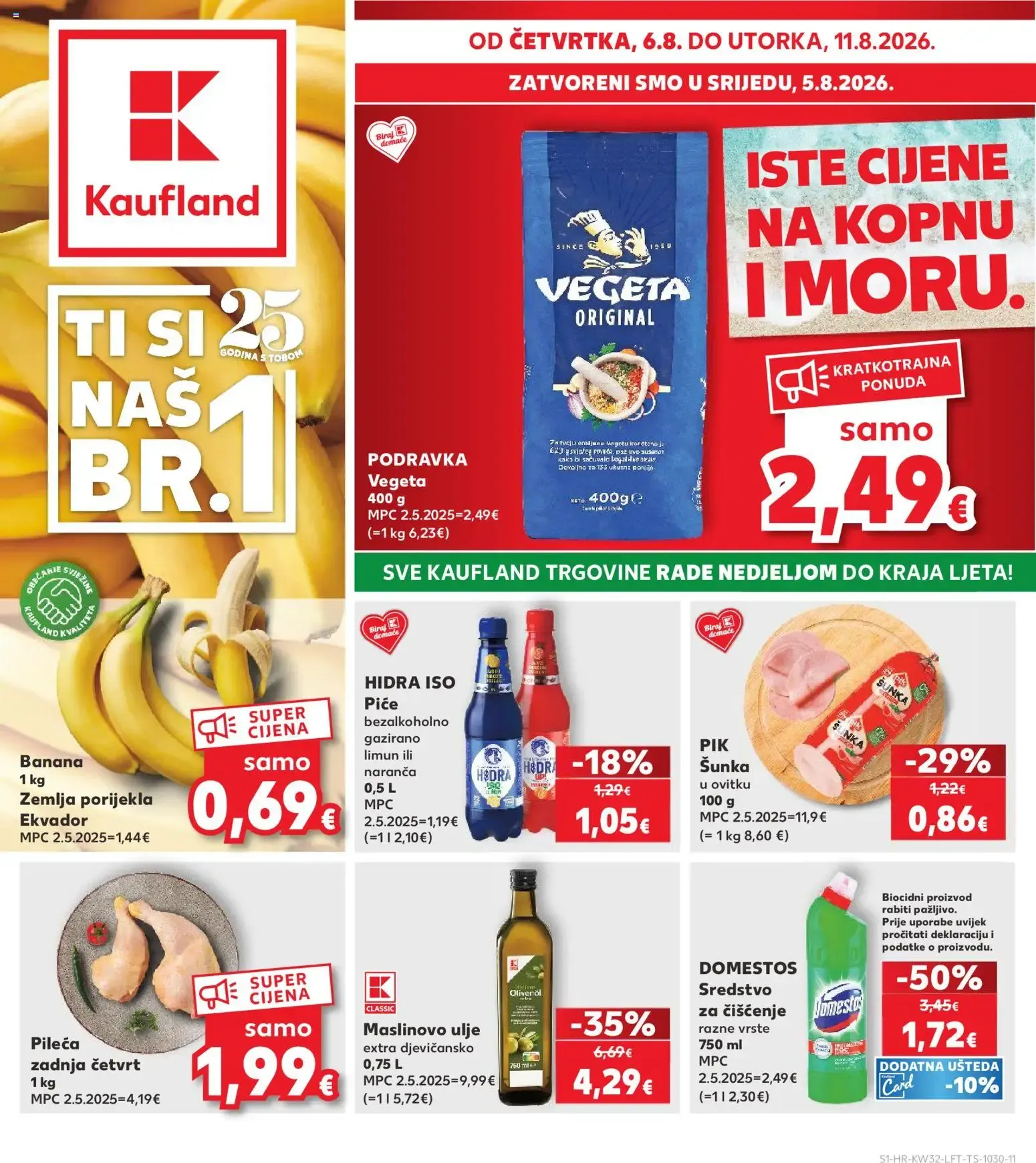 Katalog Kaufland Katalog novi od 06.08.2026 na listanje > letak digitalni od 6. kolovoza do 11. kolovoza 2026. - Pregled Stranica 1