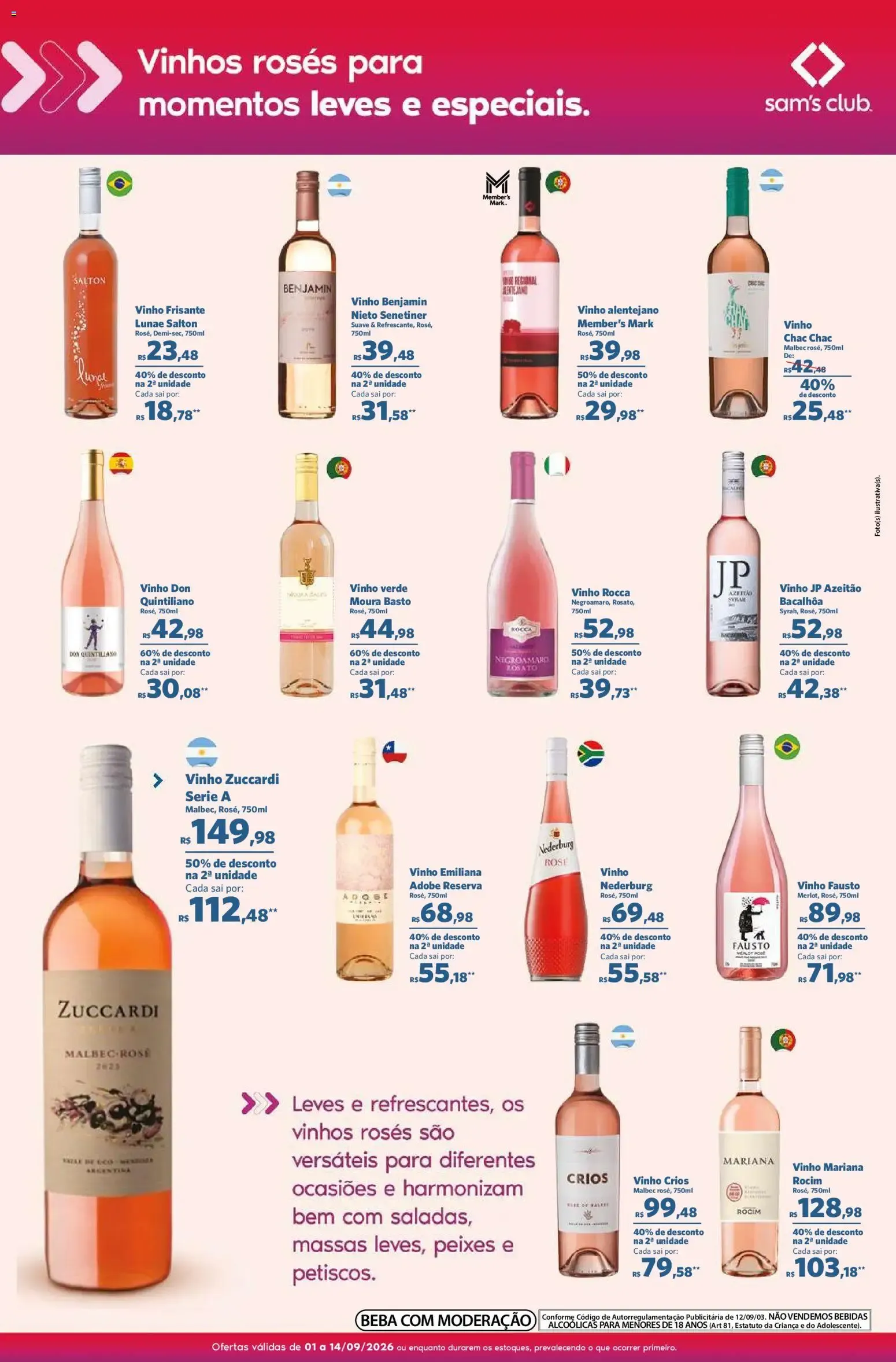 Encarte de Sam's Club ofertas Sabores para Brindar de 01/09/2026 | Promoções Online 1 de setembro até 14 de setembro 2026 - Pagina 7