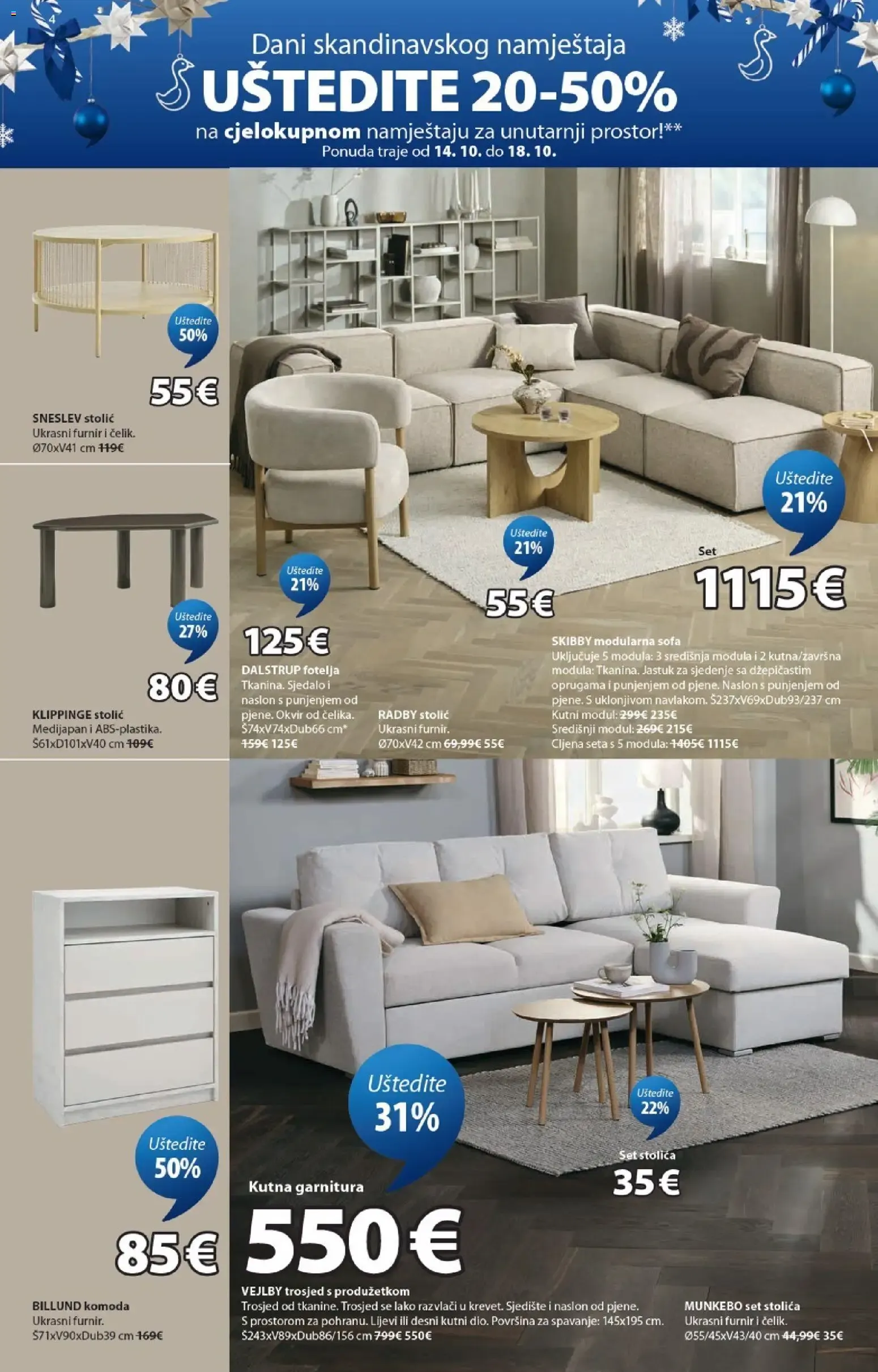 Katalog JYSK: Izvršne skandinavske božićne ponude i popusti do 50% en muebles od 14. listopada do 29. studenoga 2026. - Pregled Stranica 4