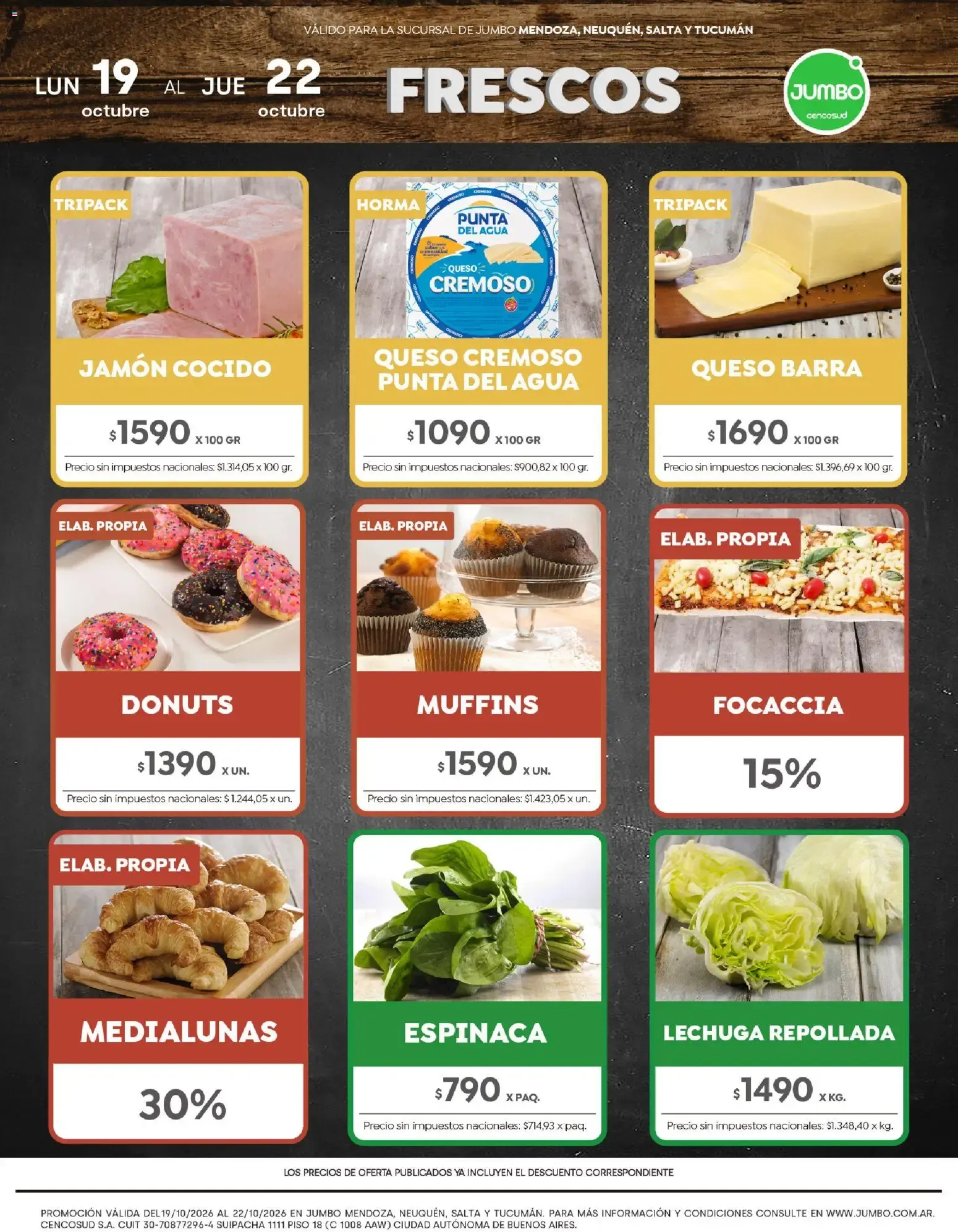Ofertas de Jumbo - FRESCOS 19 de octubre al 22 de octubre 2026 - Página 1 del catálogo
