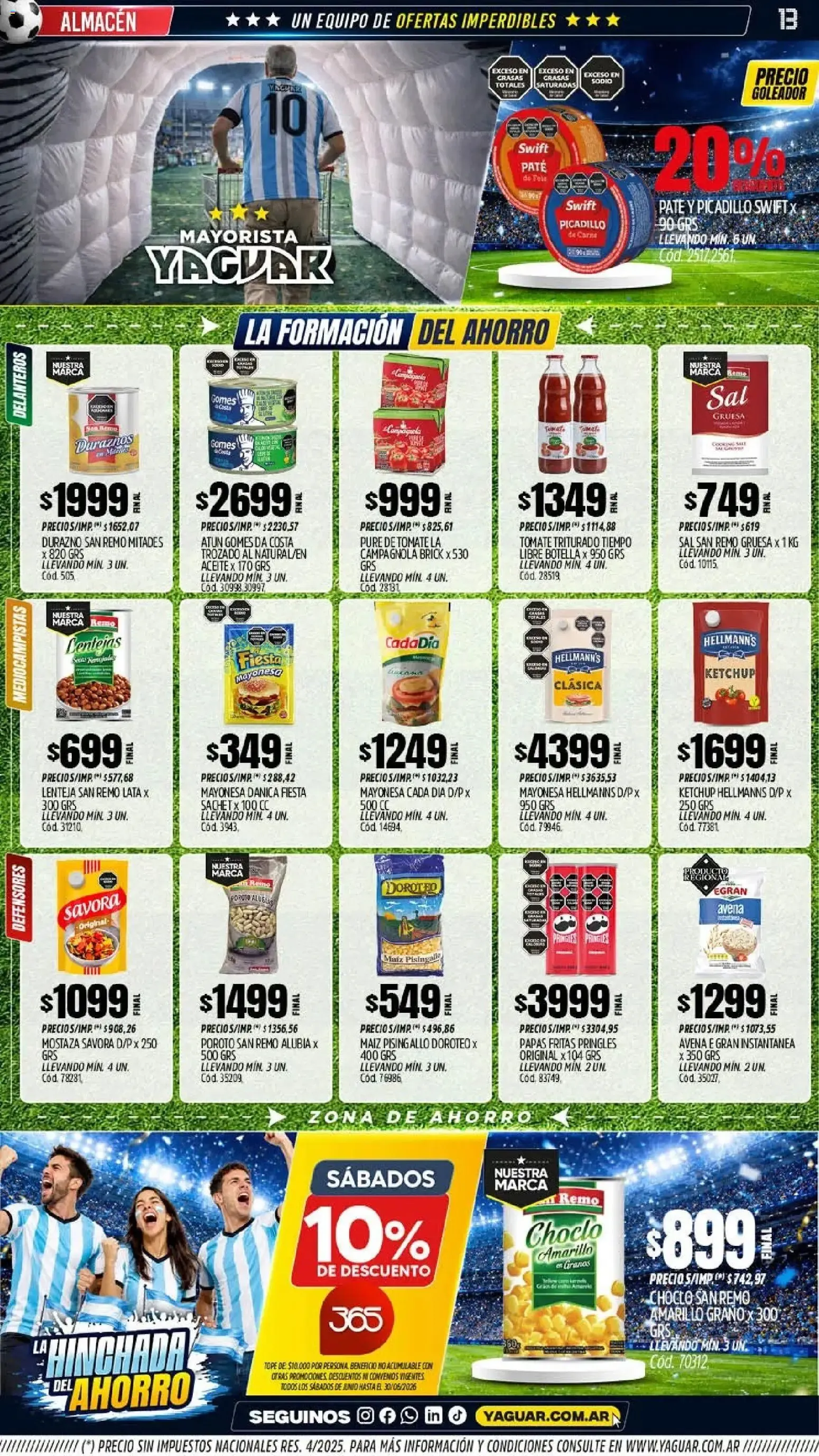 Ofertas de Mayorista Yaguar: La Hinchada del Ahorro 15 de junio al 21 de junio 2026 - Página 12 del catálogo