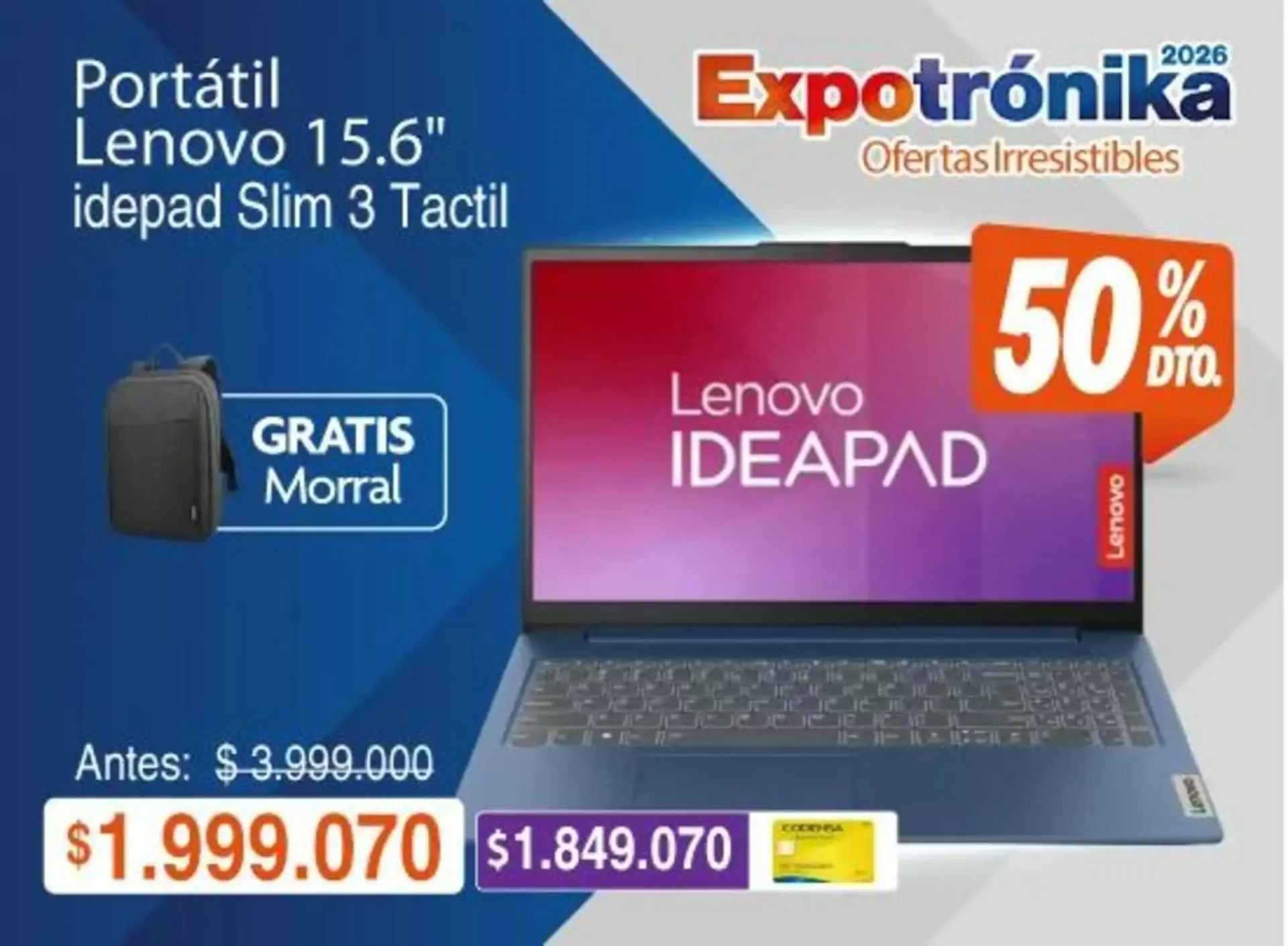 Expotrónika Ofertas Irresistibles - Portátil Lenovo Ideapad Slim 3