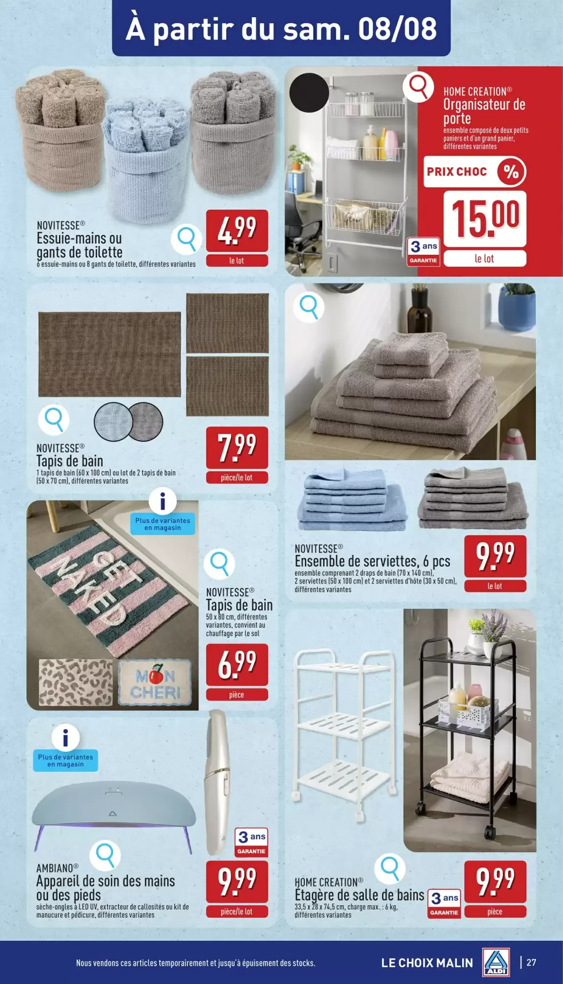 ALDI Dépliant du lun. 03/08 au sam. 08/08 inclus van 3 augustus tot 8 augustus 2026 - folder pagina 27