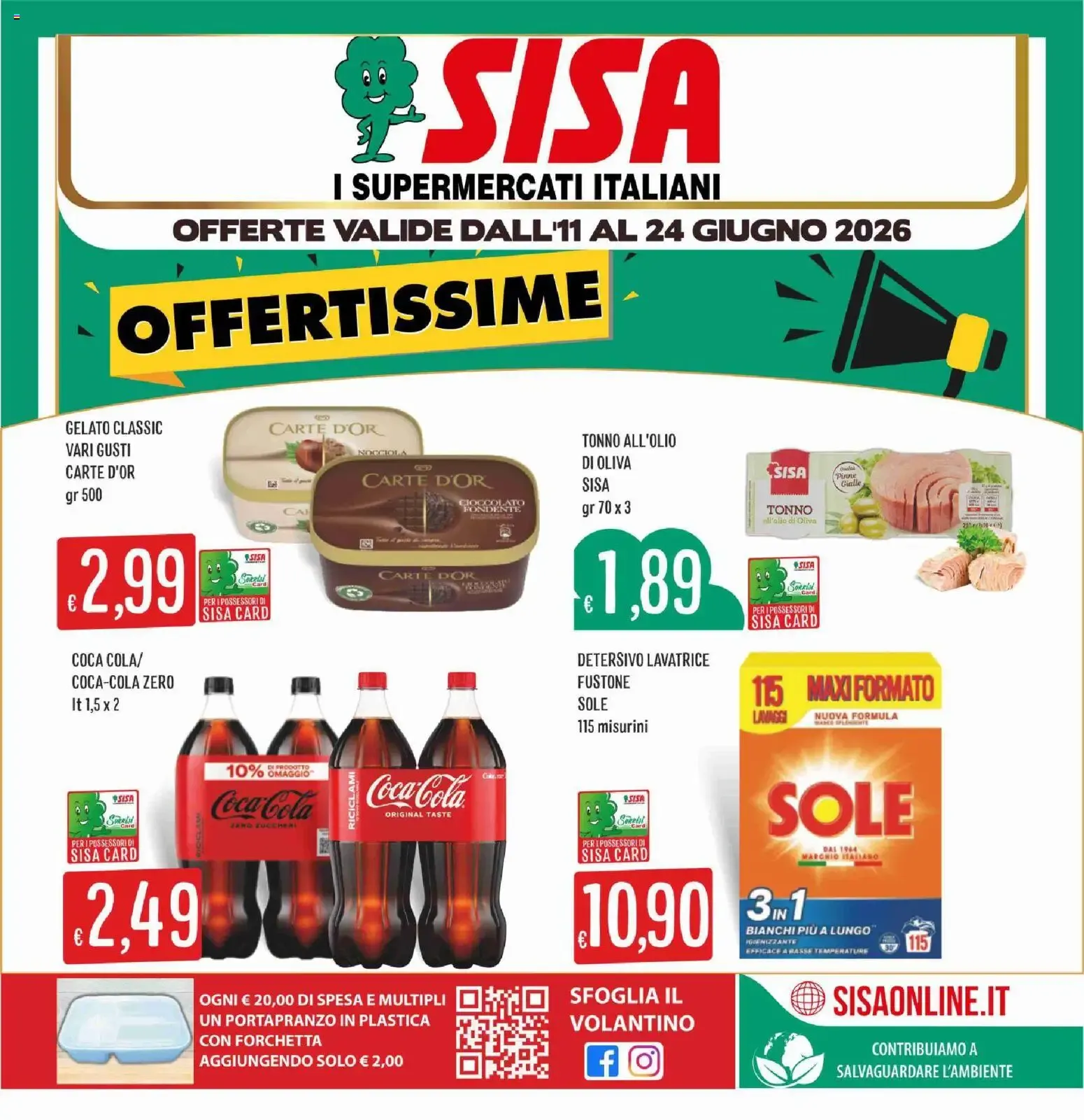 SISA - Offertissime da 11 giugno a 24 giugno di 2026 - Pagina del volantino 1