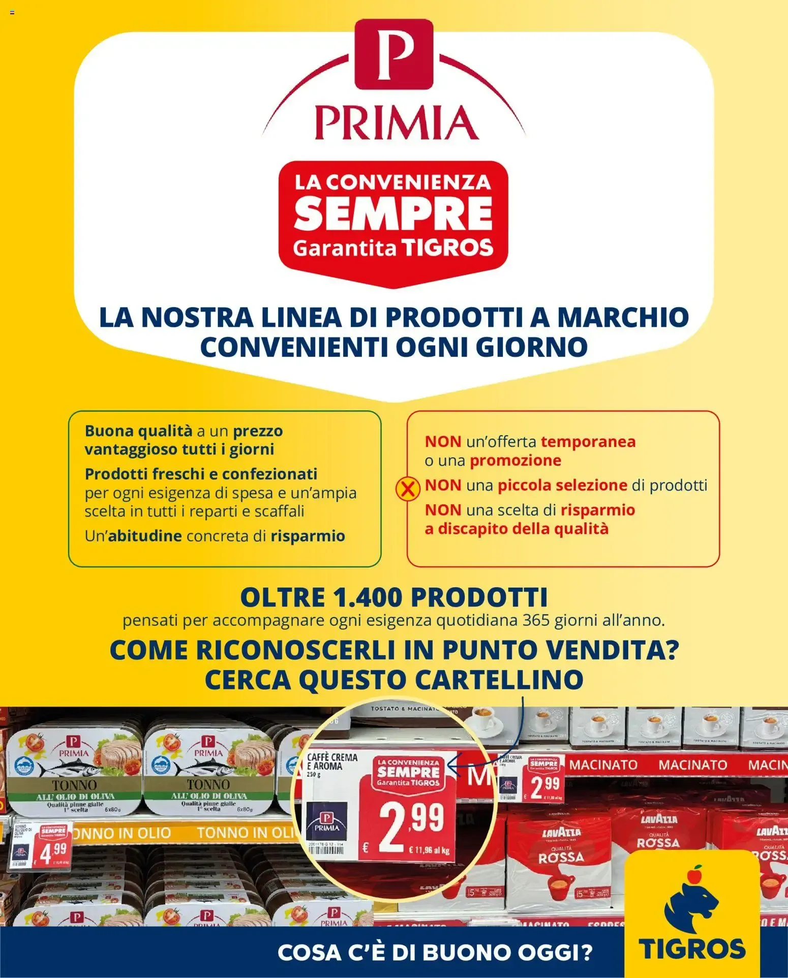 Tigros - La Convenienza Sempre. Prodotti a Marchio Convenienti. da 2 settembre a 15 settembre di 2026 - Pagina del volantino 1