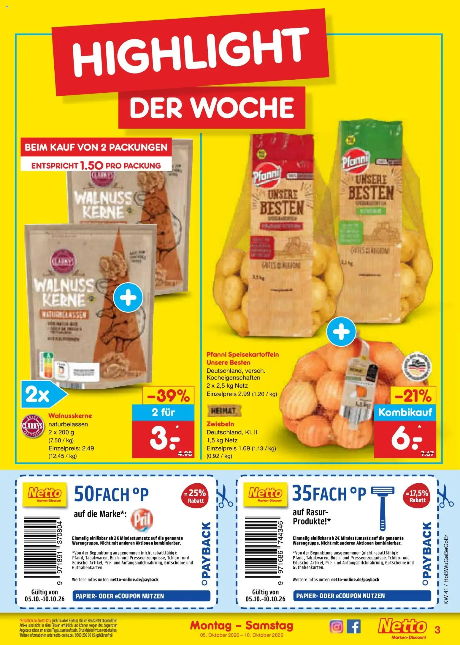 Netto Marken-Discount Prospekt (ab 05.10.2026) » Angebote van 5 oktober tot 10 oktober 2026 - Folder pagina 3