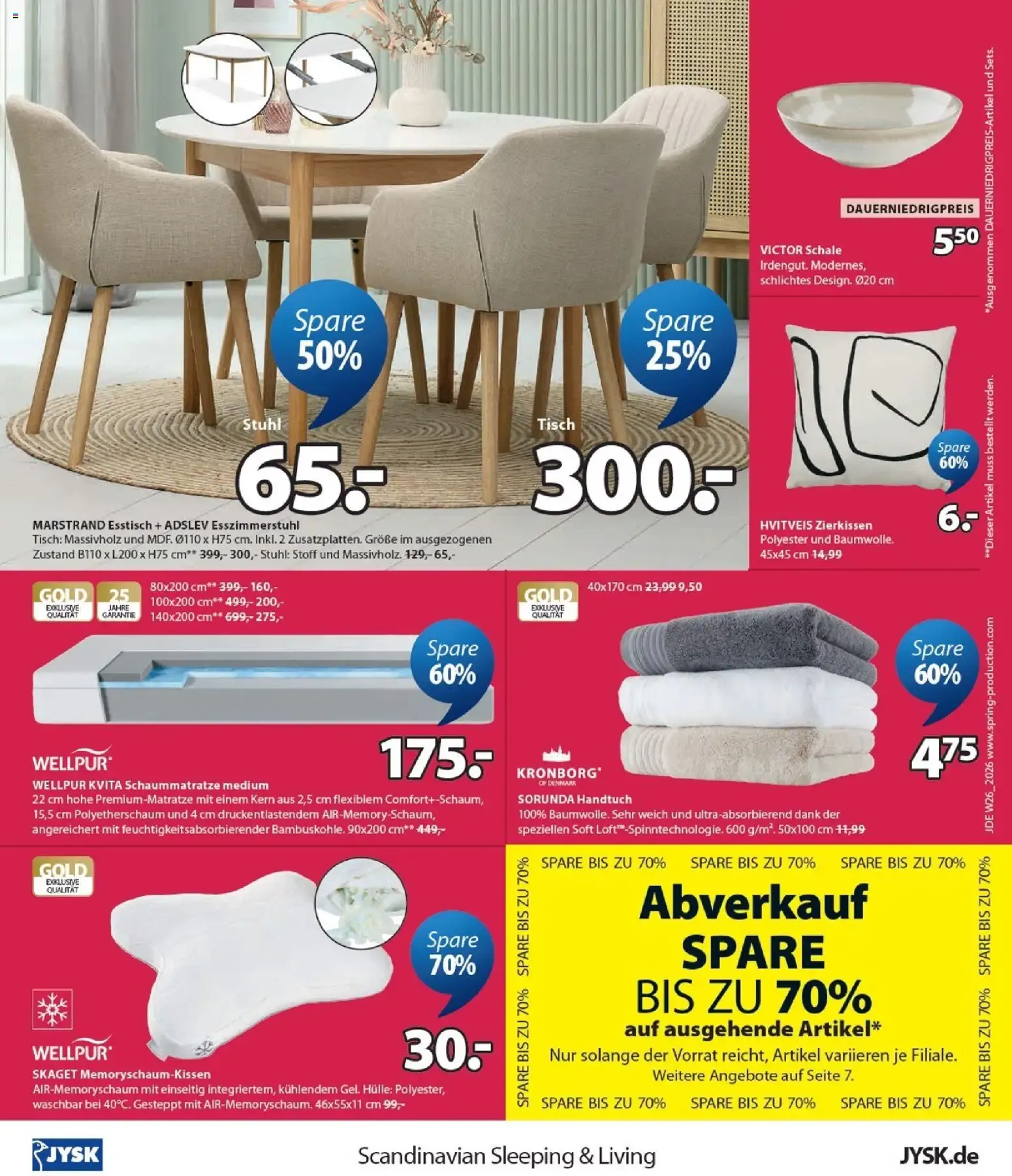 JYSK Sale: Spare bis zu 70% von 7. Juni bis 11. Juli 2026 - Prospekt seite 12