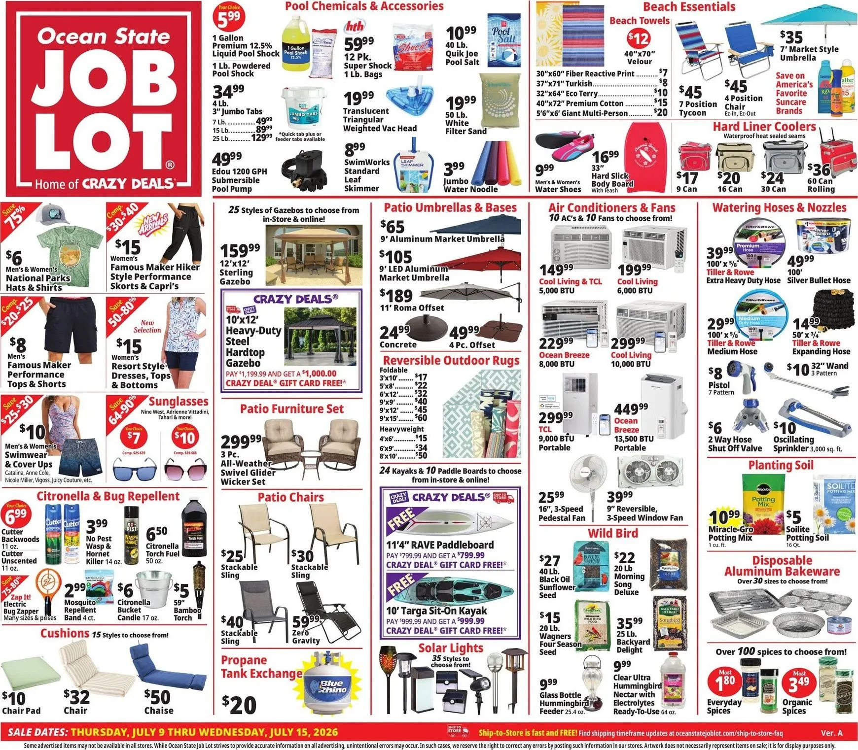 Current Ocean State Job Lot leaflet valid from Thursday 07/09/2026 to Wednesday 07/15/2026