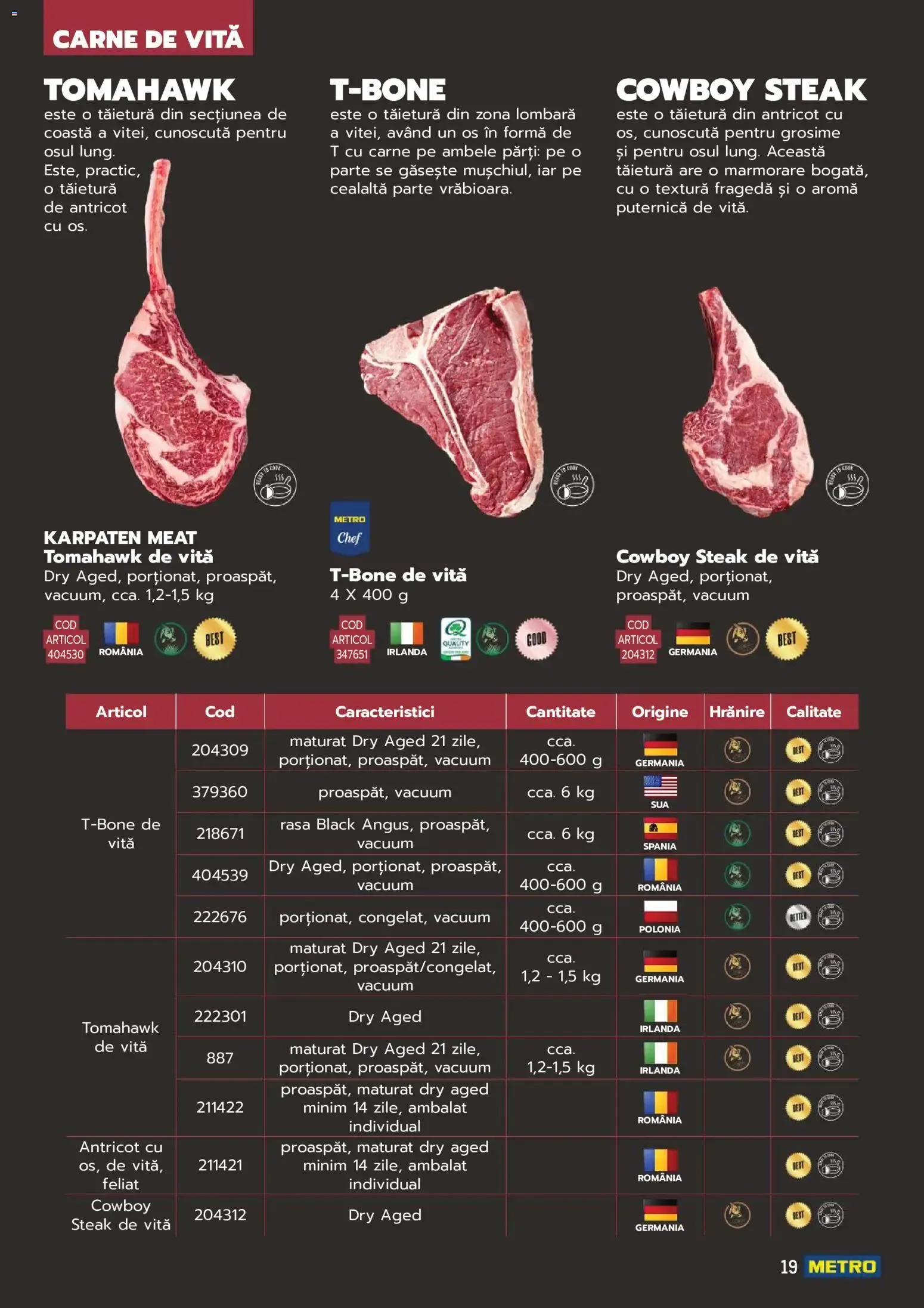 Catalog Metro catalog - Carne pentru Profesioniști - Oferta 03.06.2025 - 31.12.2026 de la 3 iunie până la 31 decembrie 2026 - Revista Pagina 19