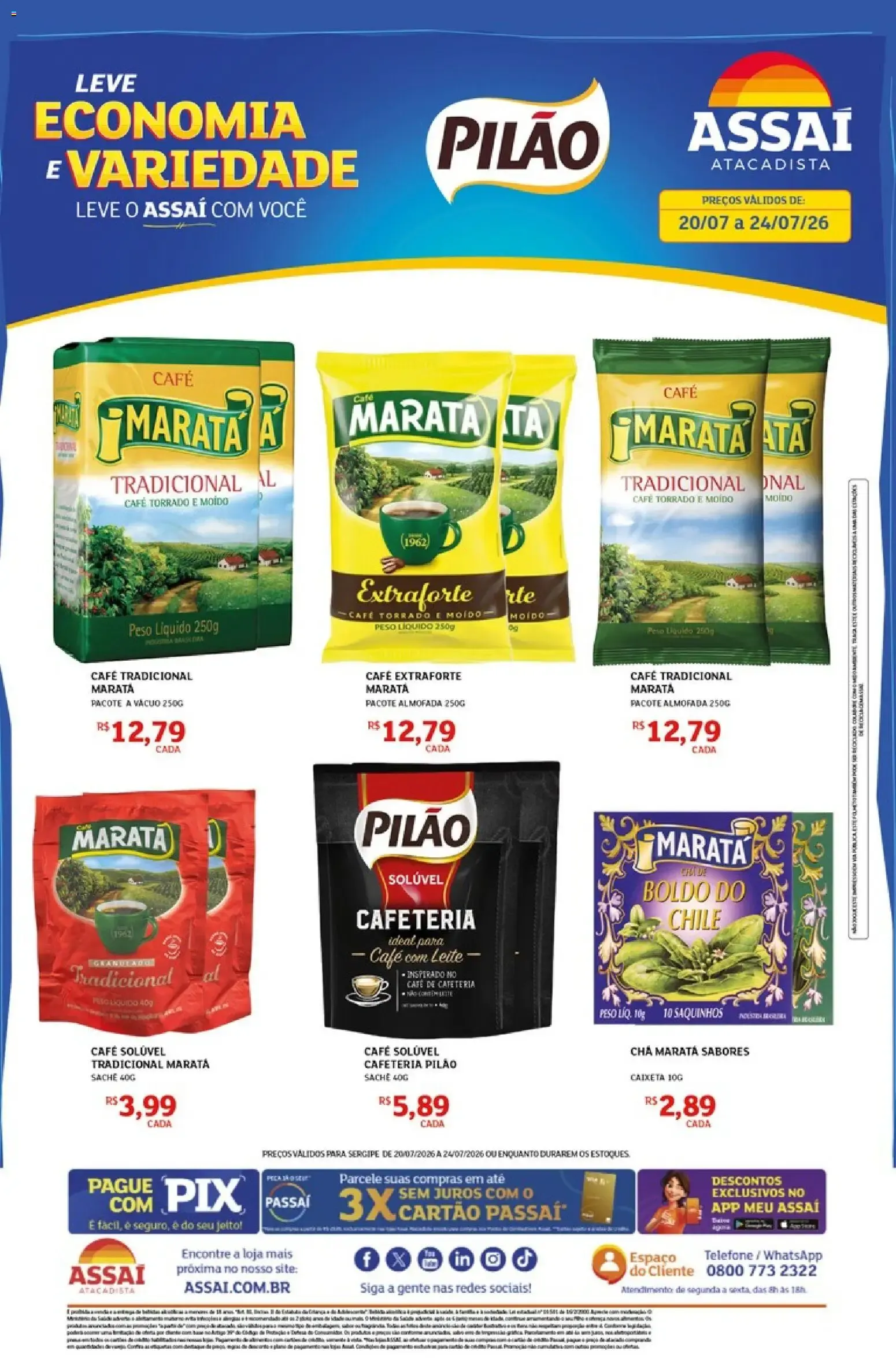 Encarte de Assaí Atacadista ofertas - SE de 20/07/2026 | Promoções Online 20 de julho até 24 de julho 2026 - Pagina 1