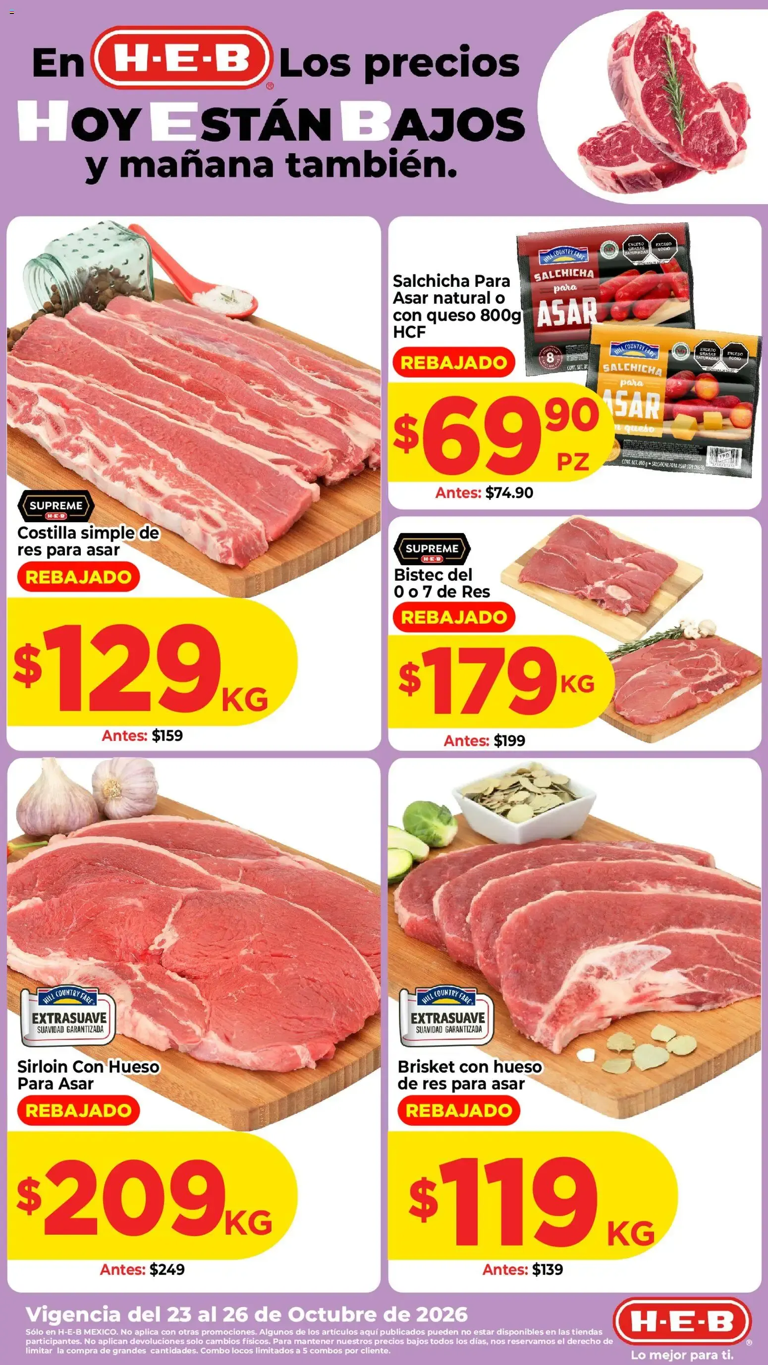H-E-B: Los precios HOY ESTÁN BAJOS y mañana también