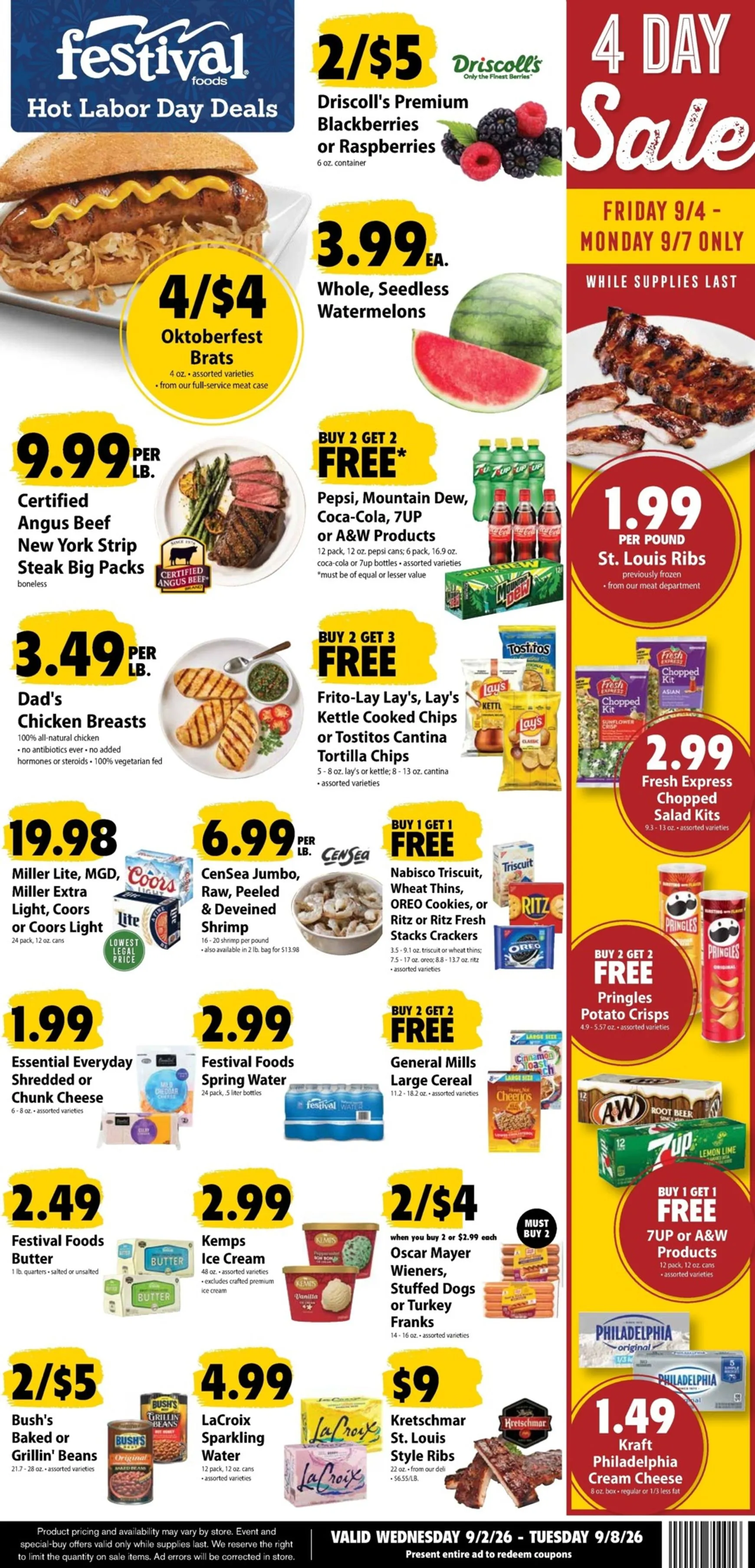 Weekly promotion Current Fest Foods leaflet valid from Wednesday 09/02/2026 to Tuesday 09/08/2026 spanning from September 2 to September 8 2026 - Page 1 for Catalogue 365