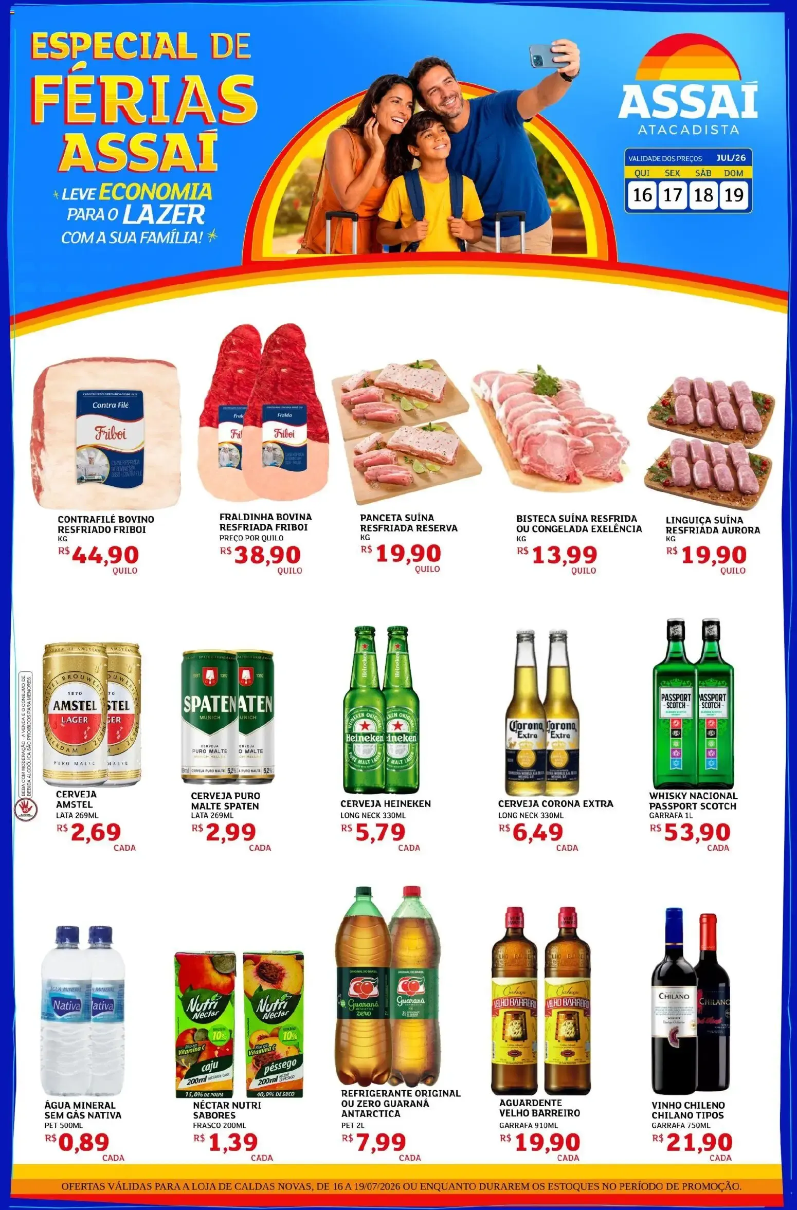 Encarte de Especial de Férias Assaí 16 de julho até 19 de julho 2026 - Pagina 1