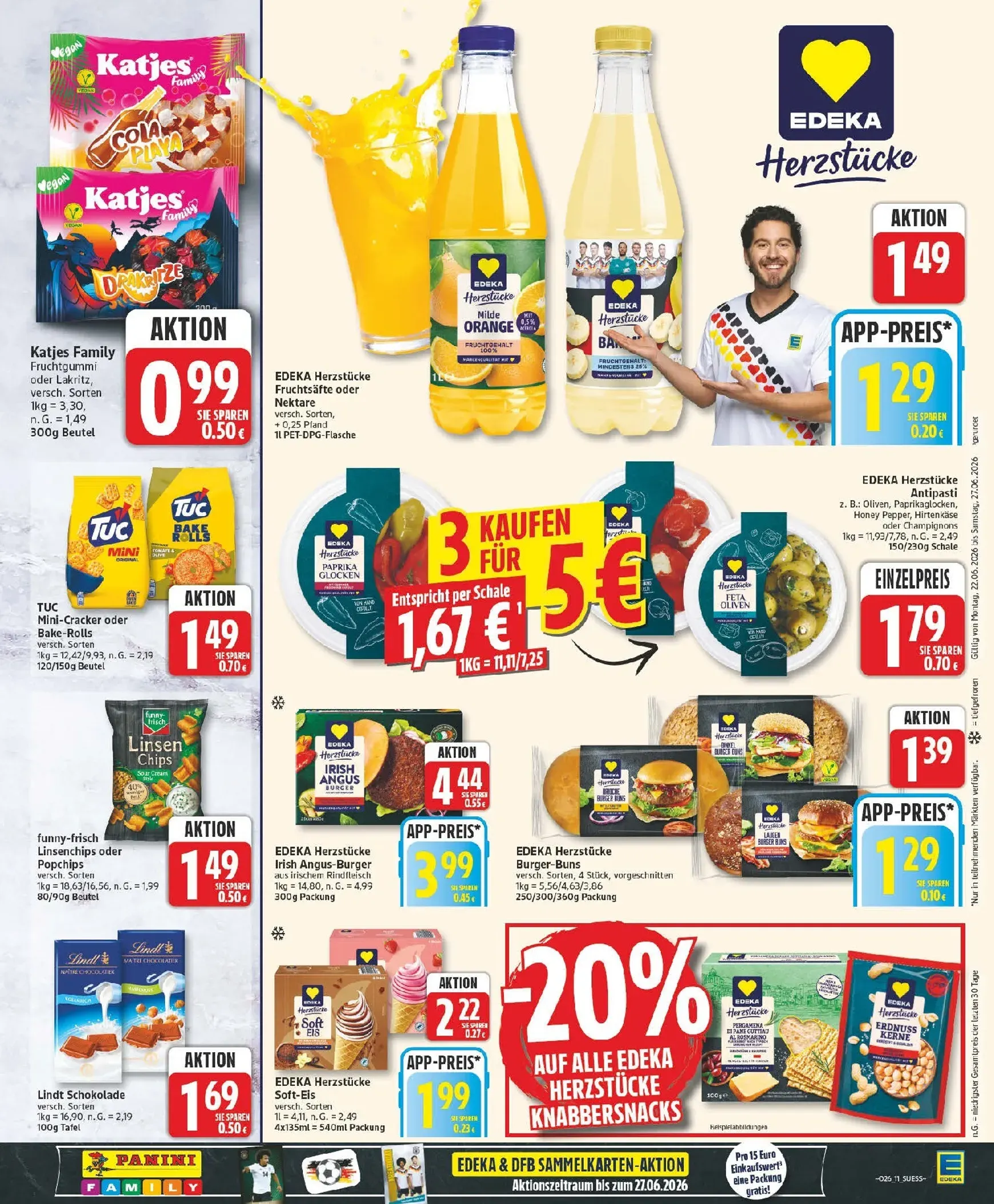 Edeka - Mega Preis der Woche! Prospekt – von Montag 22.06.2026 bis Samstag 27.06.2026 von 22. Juni bis 27. Juni 2026 - Prospekt seite 11
