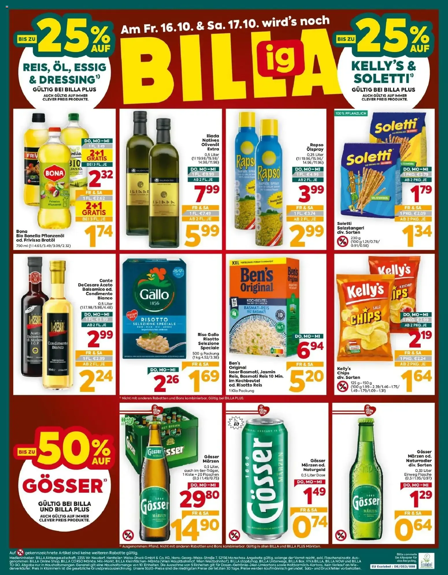 Billa Plus Flugblatt - Amstetten-Niederösterreich von 15.10.2026 - Aktuelle Angebote von 15. Oktober bis 21. Oktober 2026 - Flugblätt seite  16