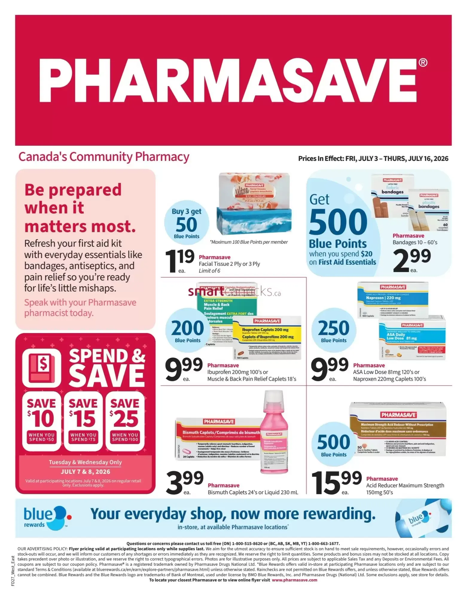 Pharmasave flyer from July 3 to July 16 2026 - flyer page 1