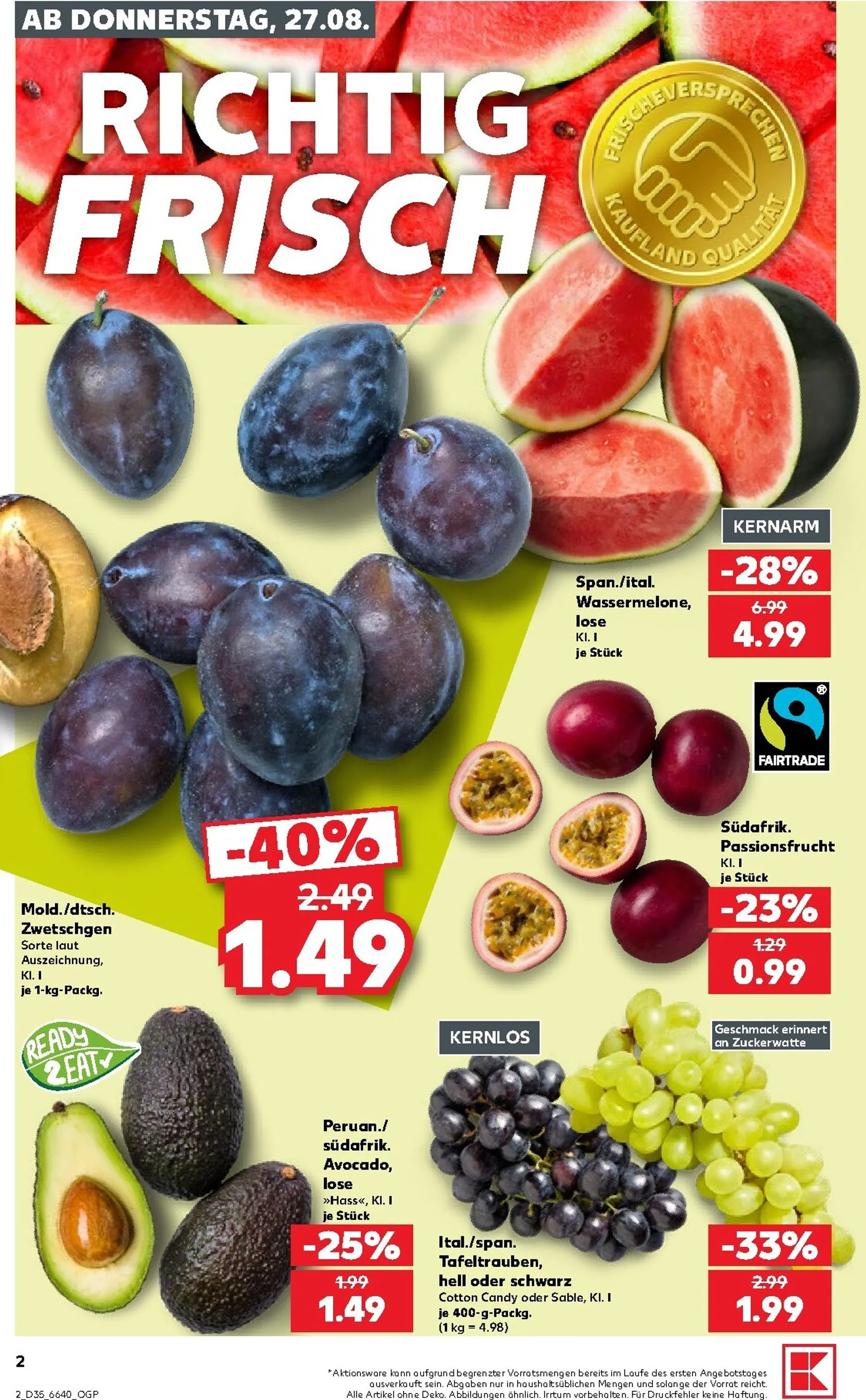 Kaufland Prospekt nächste Woche – von Donnerstag 27.08.2026 bis Mittwoch 02.09.2026 von 27. August bis 2. September 2026 - Prospekt seite 2