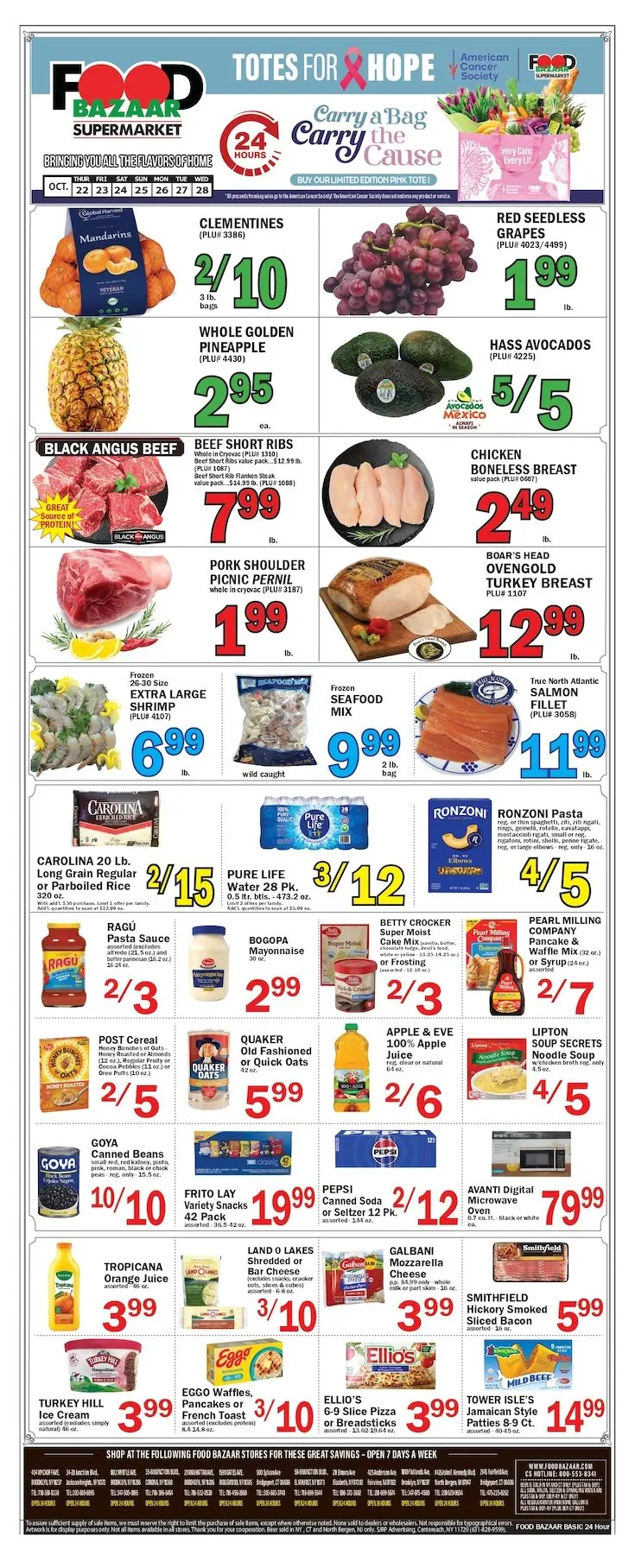 Current Food Bazaar leaflet valid from Thursday 10/22/2026 to Wednesday 10/28/2026
