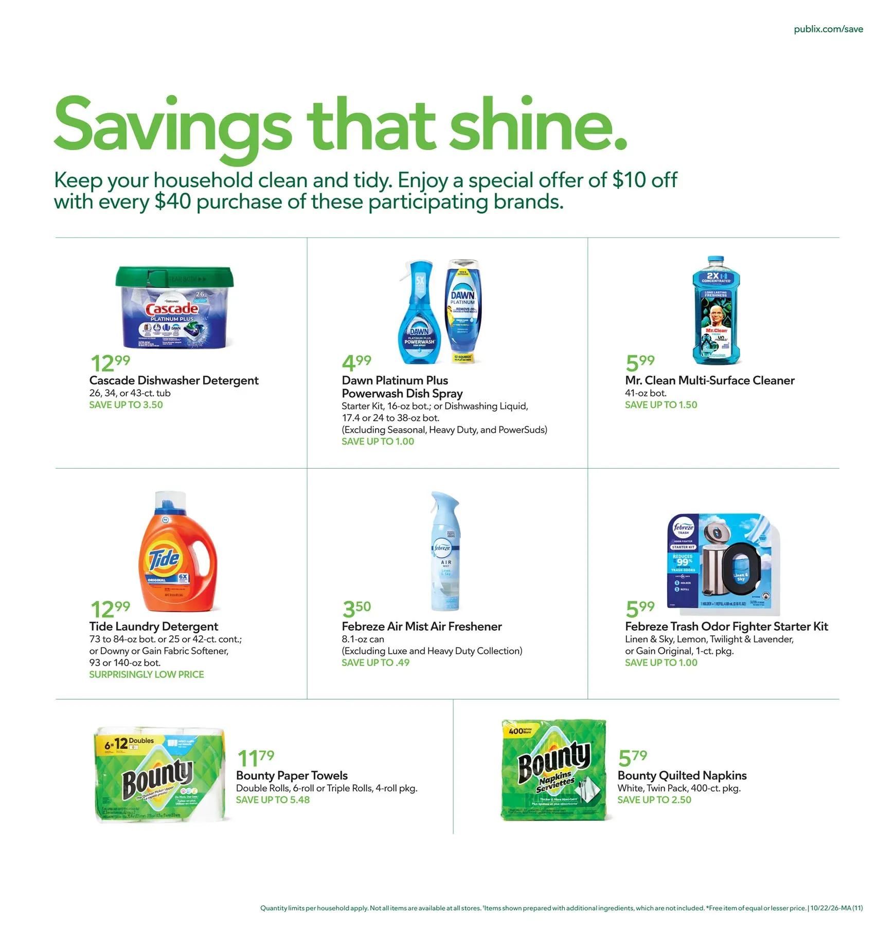 Weekly promotion Future Publix flyer valid from Thursday 10/22/2026 to Wednesday 10/28/2026 spanning from October 22 to October 28 2026 - Page 11 for Catalogue 365