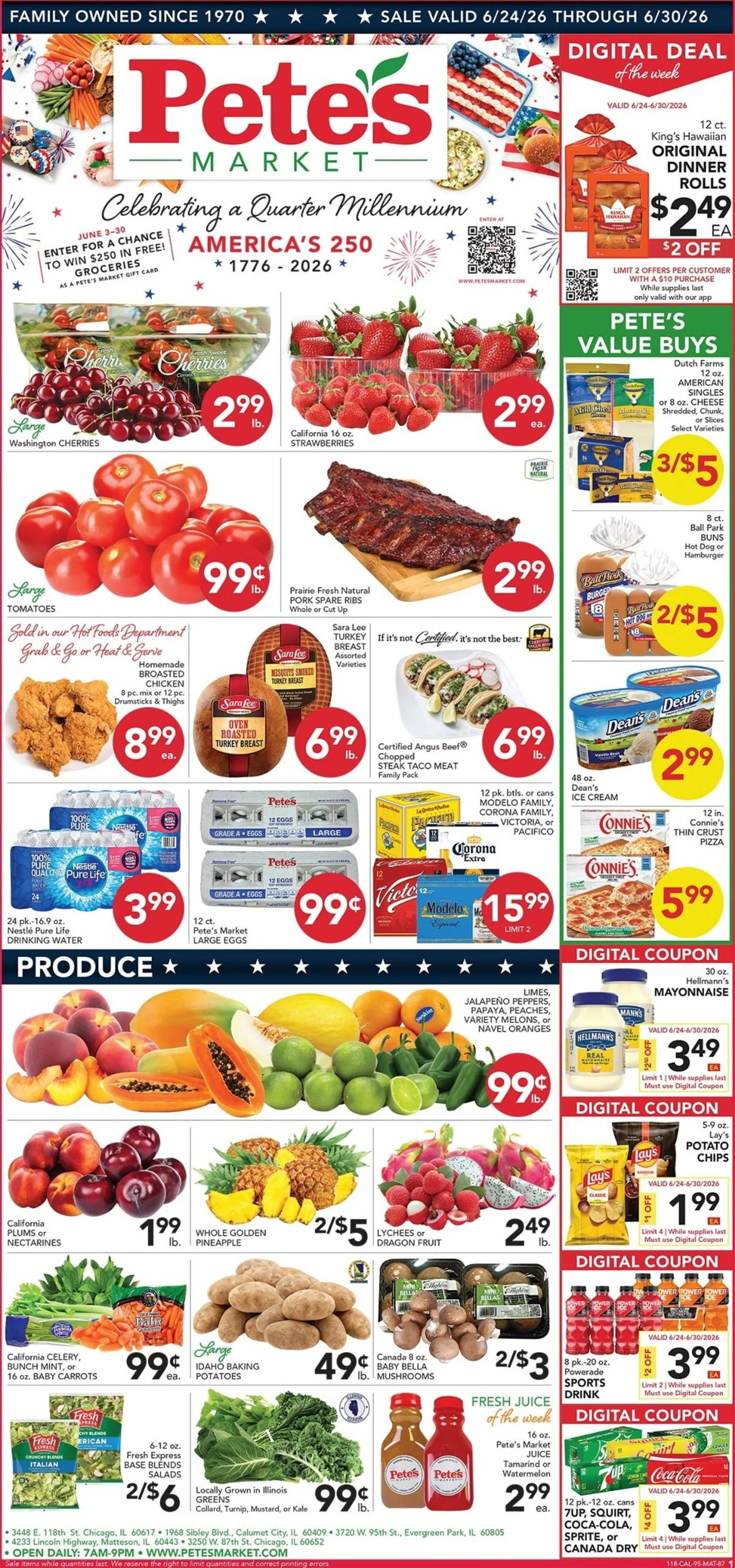 Weekly ad Current Pete's Fresh Market - 118th & Ave O leaflet valid from Wednesday 06/24/2026 to Tuesday 06/30/2026 from June 24 to June 30 2026 - Page 1