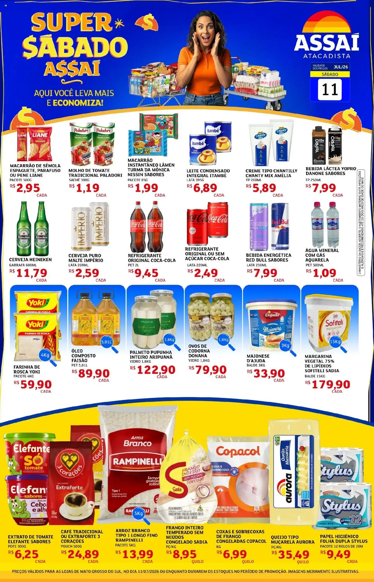 Encarte de Assaí Atacadista ofertas - MS de 11/07/2026 | Promoções Online 11 de julho até 13 de julho 2026 - Pagina 1