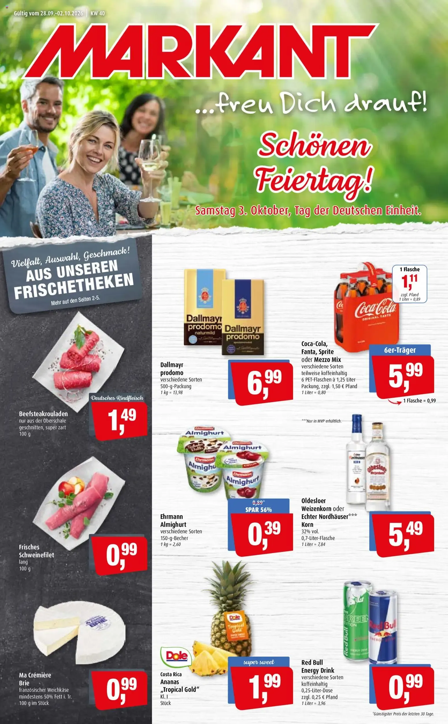 Markant Prospekt (ab 28.09.2026) zum Blättern von 28. September bis 2. Oktober 2026 - Prospekt seite 1