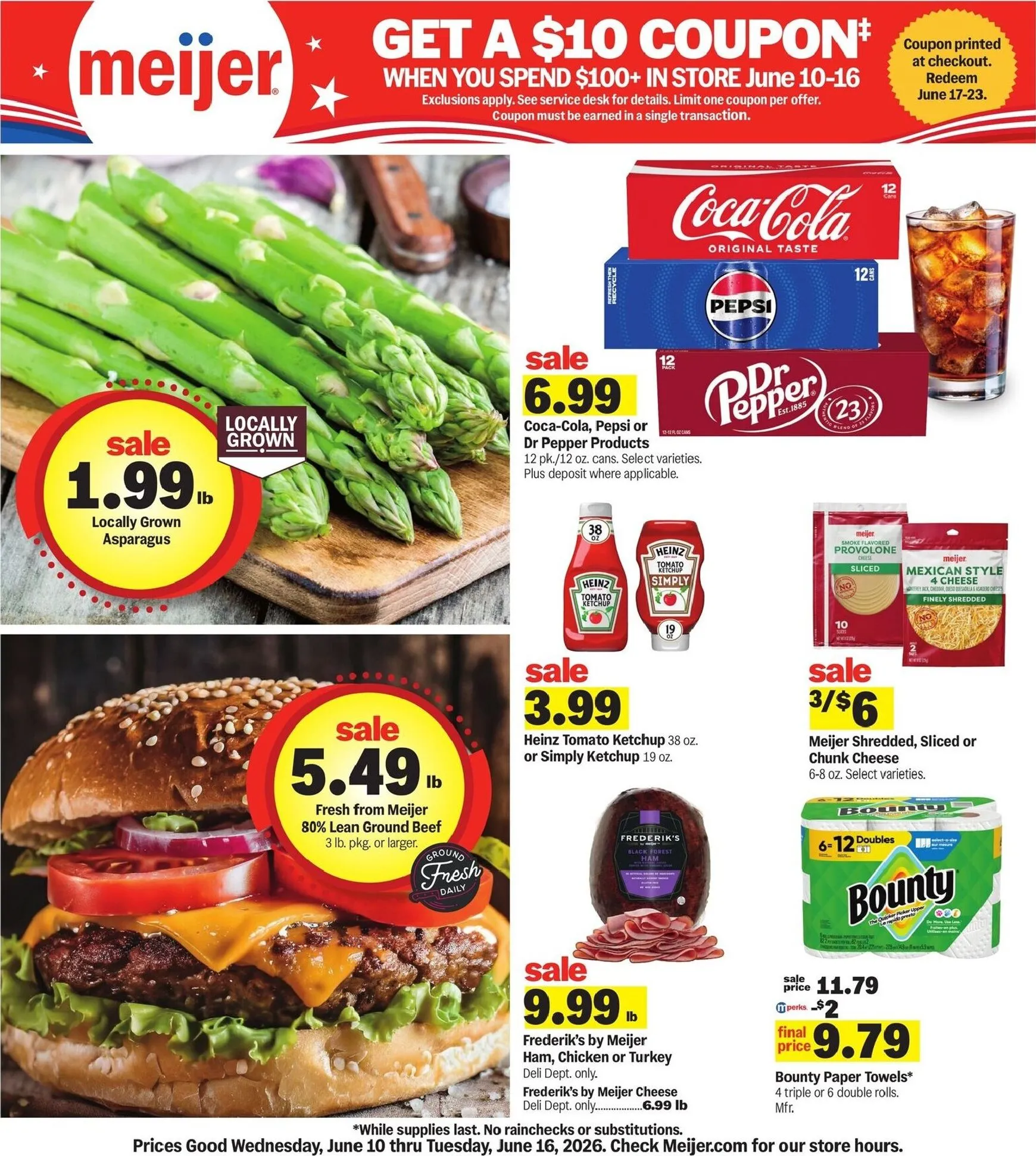 Current Meijer leaflet valid from Wednesday 06/10/2026 to Tuesday 06/16/2026