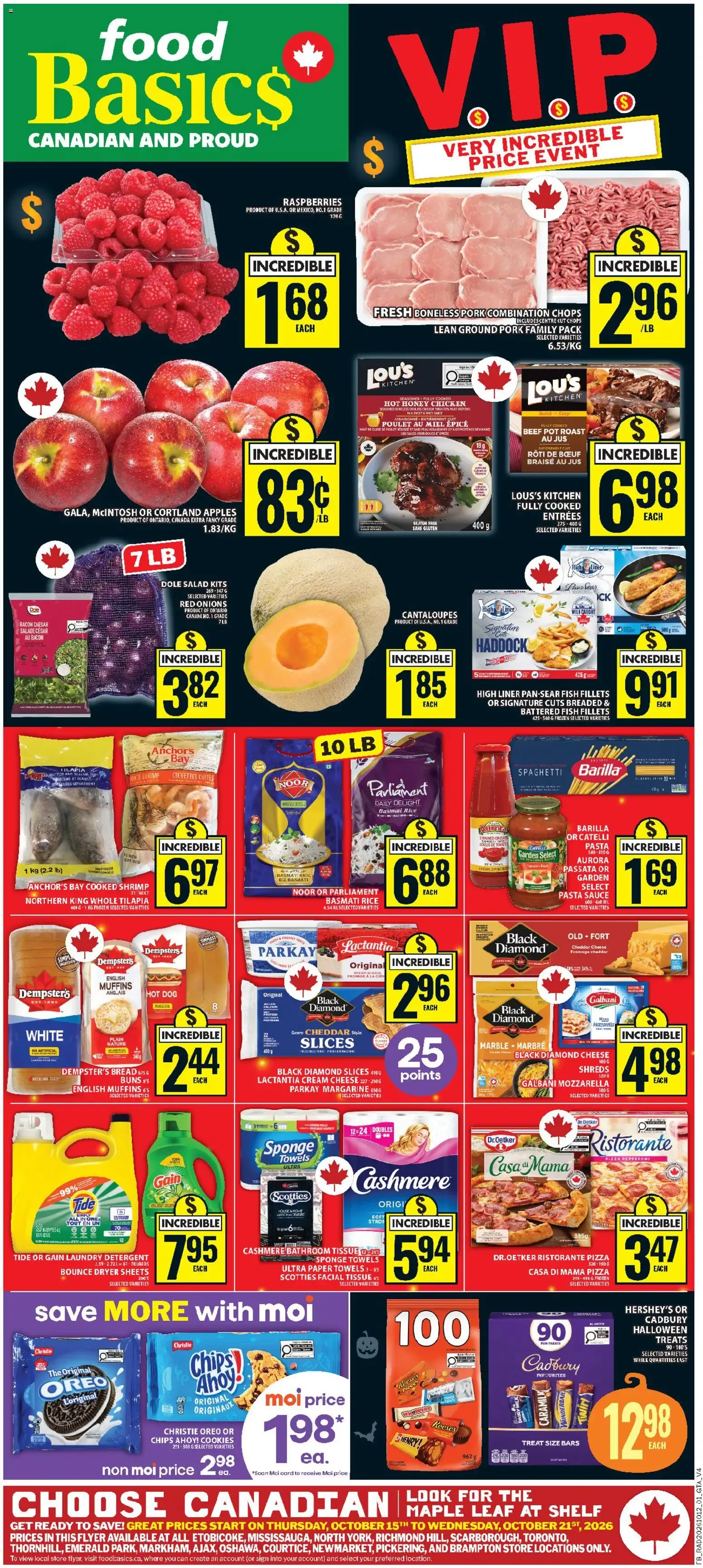 Food Basics weekly flyer / circulaire from Oct 15, 2026 > weekly specials & deals