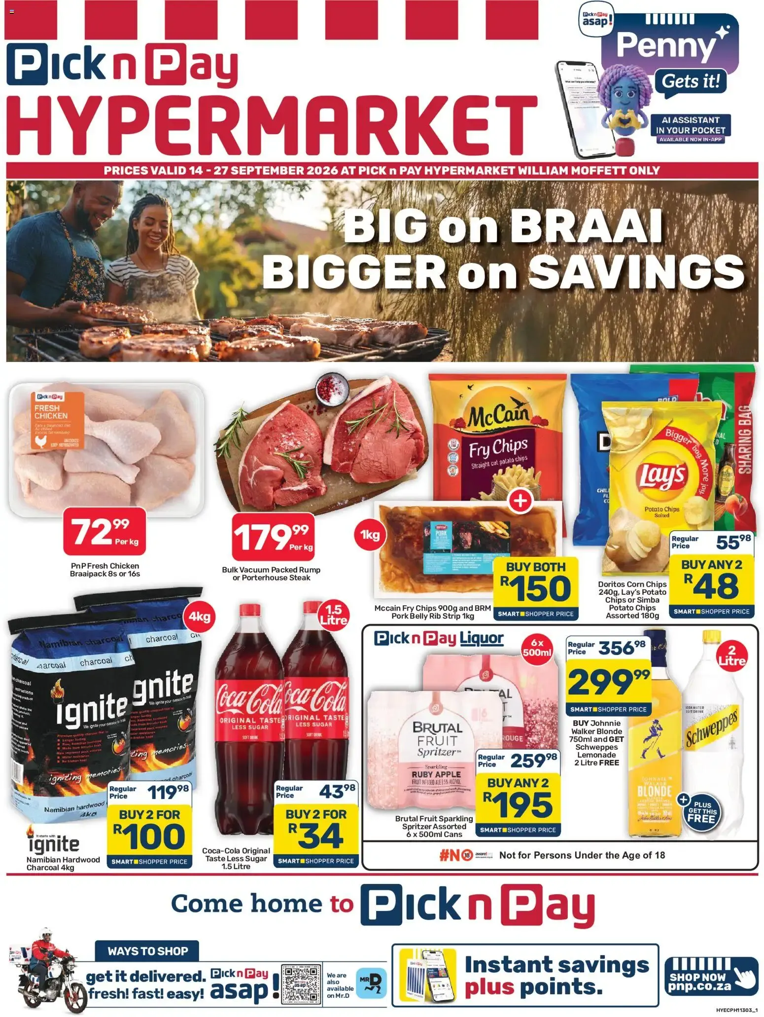 Pick n Pay Eastern Cape - Hypermarket Braai Specials (14/09/2026 - 27/09/2026) Online from 14 September to 27 September 2026 - Catalogue Page 1
