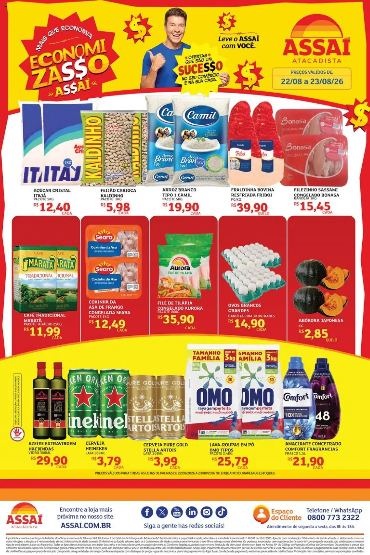 Encarte de Assaí Atacadista - Economizasso Assaí 22 de agosto até 23 de agosto 2026 - Pagina 1
