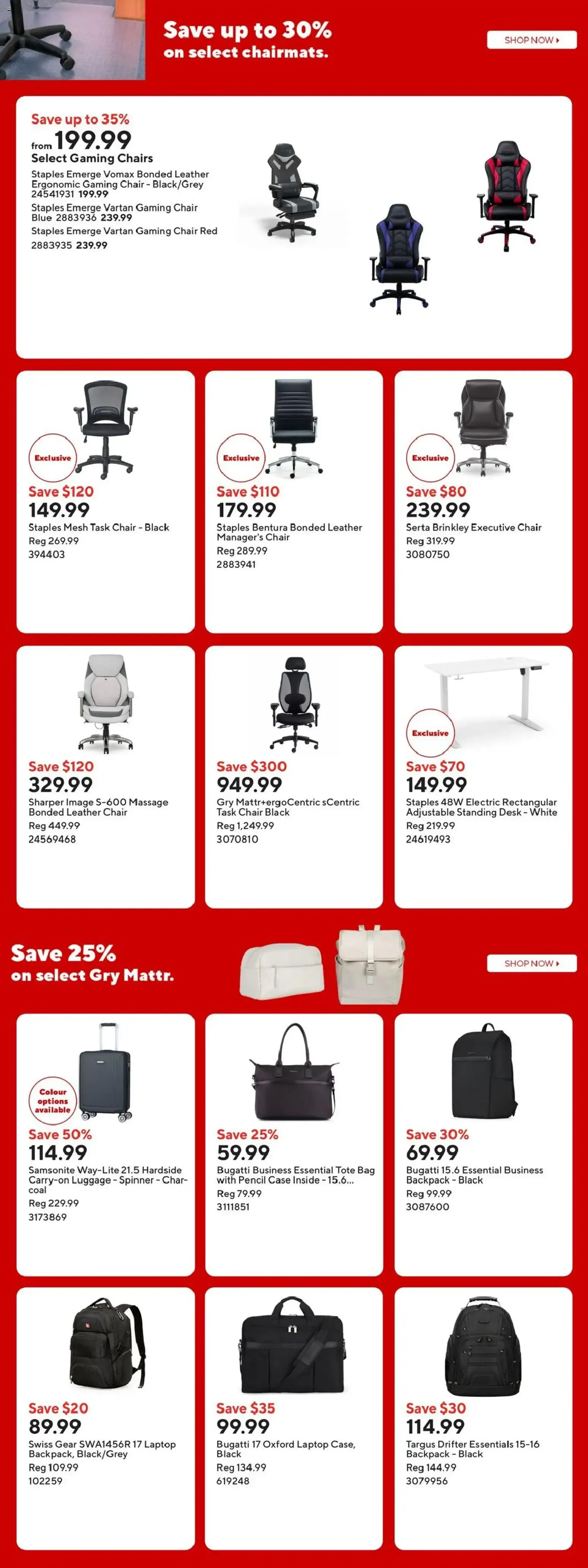 Staples Semi-annual Big Chair + Desk Event from October 16 to October 29 2026 - flyer page 4