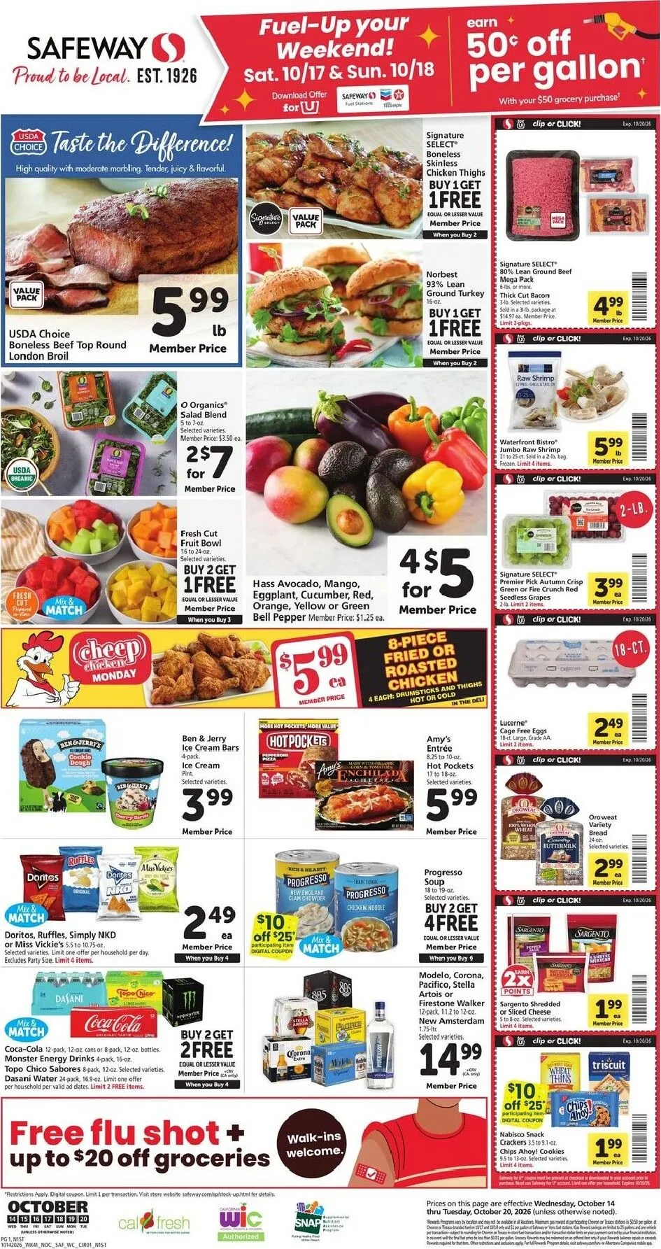 Weekly ad Safeway - Fuel-Up your Weekend! from October 14 to October 20 2026 - Page 1