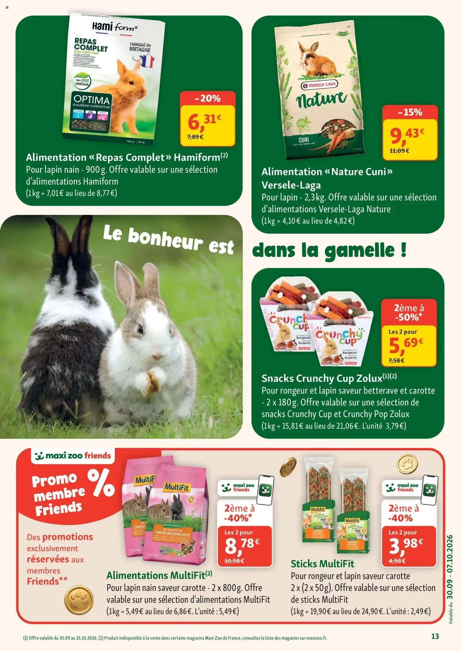 Maxi ZOO catalogue 30/09/2026 - nouveau prospectus du 30 septembre au 7 octobre 2024 - Catalogue page 13