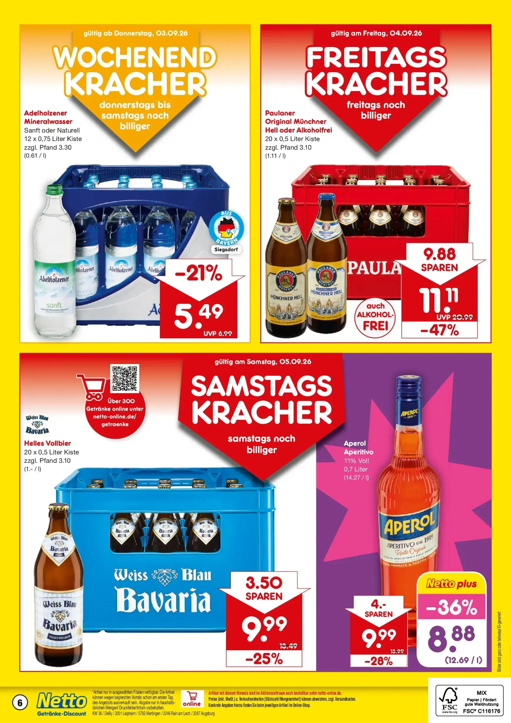 Netto Marken Discount - Getränkeangebote Prospekt – von Montag 31.08.2026 bis Samstag 05.09.2026 von 31. August bis 5. September 2026 - Prospekt seite 6