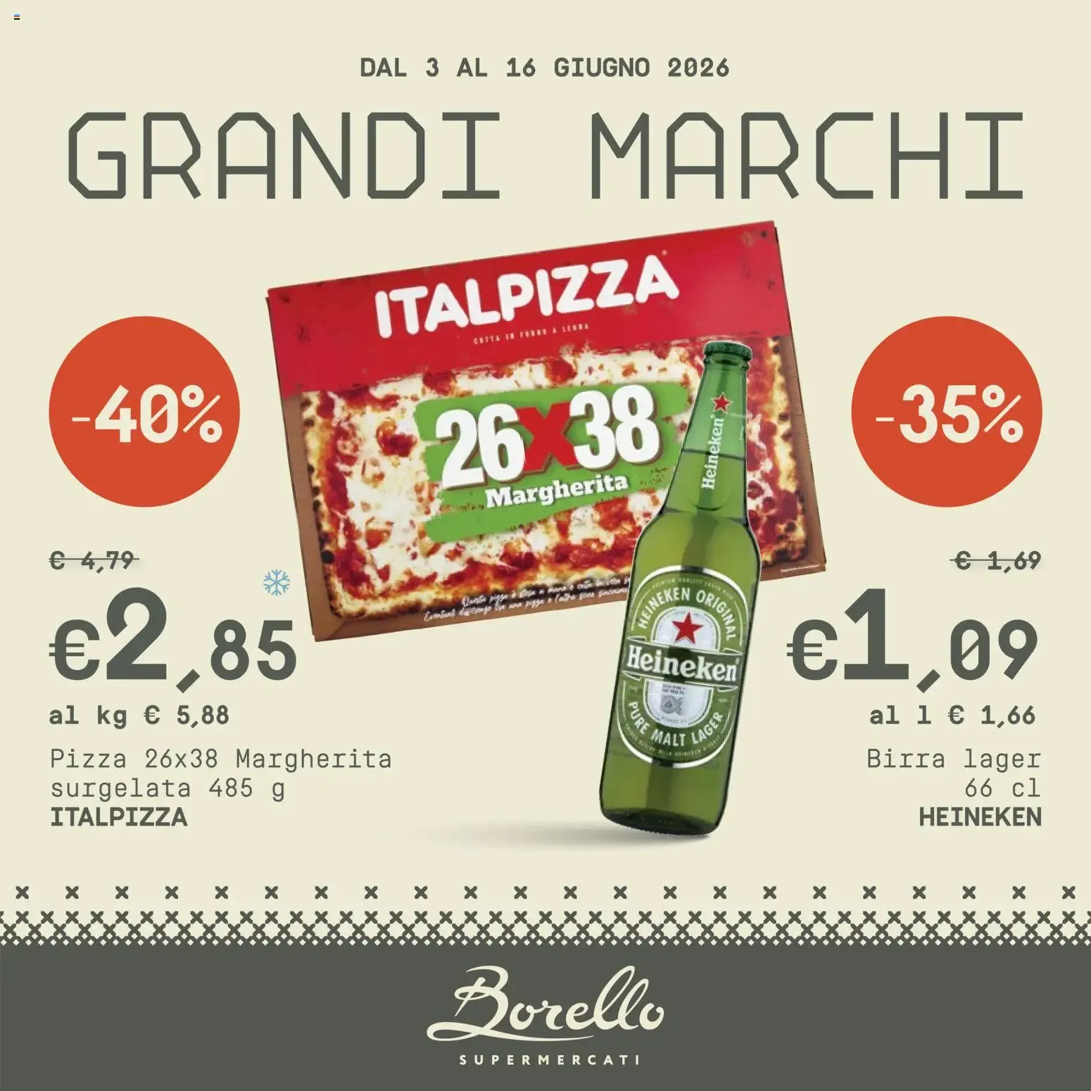 GRANDI MARCHI - Borello Supermercati da 3 giugno a 16 giugno di 2026 - Pagina del volantino 1