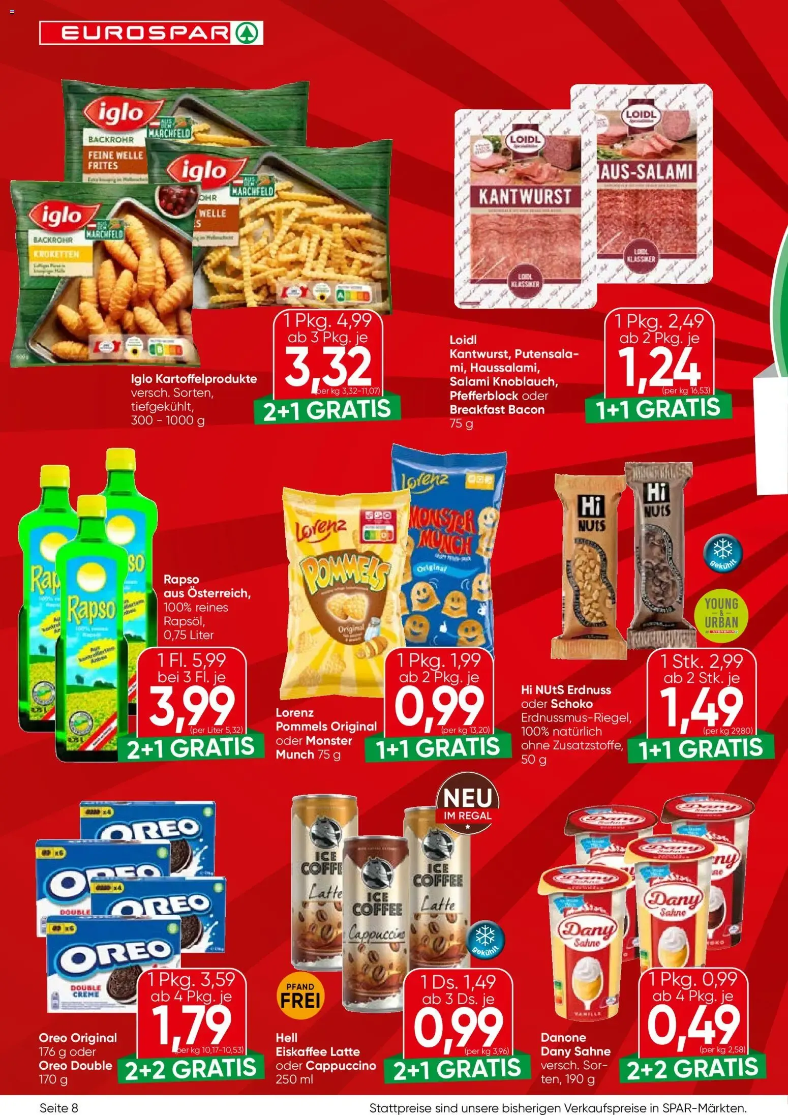 Eurospar Flugblatt von 18.06.2026 - Aktuelle Angebote von 18. Juni bis 30. Juni 2026 - Flugblätt seite  8