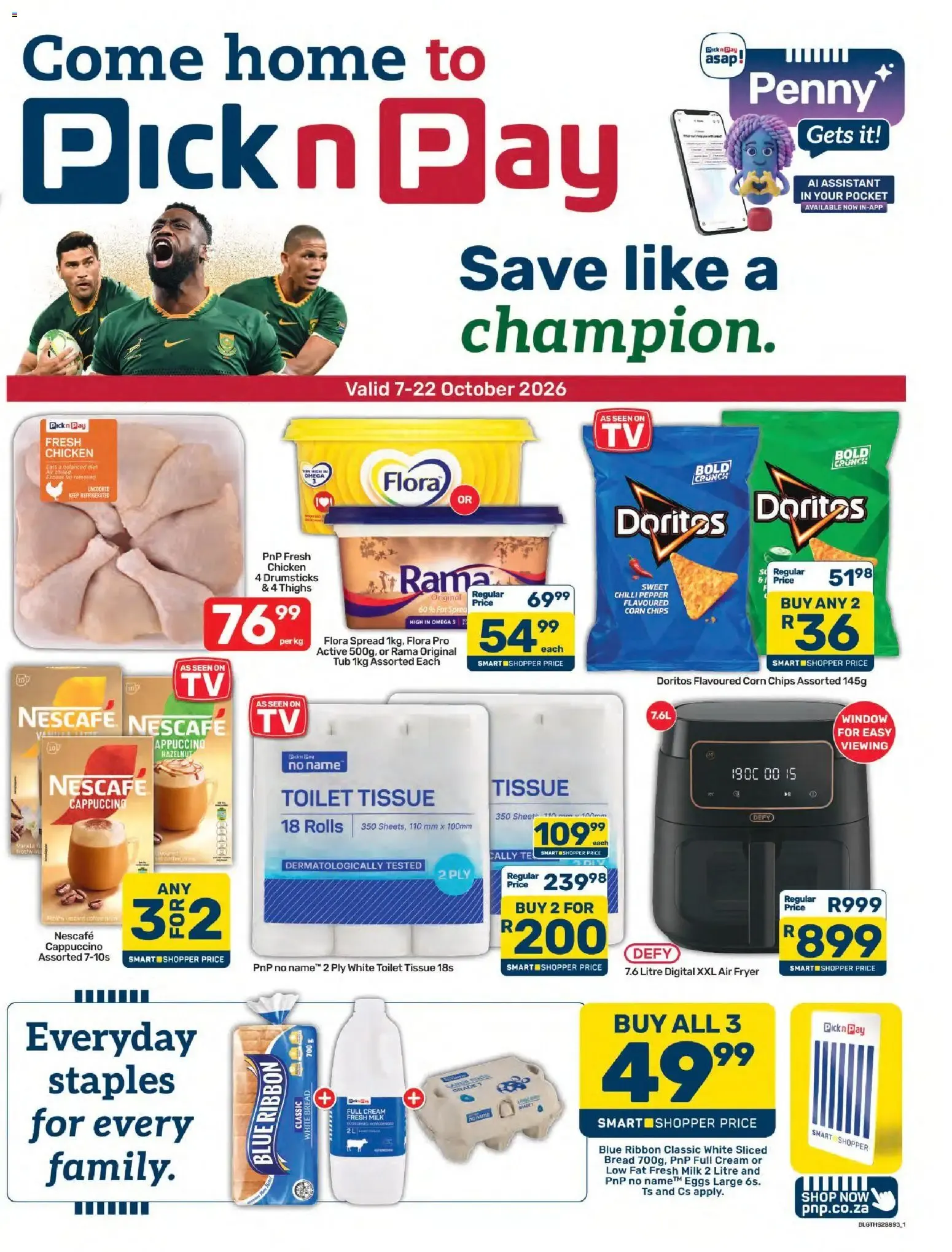 Pick n Pay Inland Provinces - Champion Specials (07/10/2026 - 22/10/2026) Online from 7 October to 22 October 2026 - Catalogue Page 1