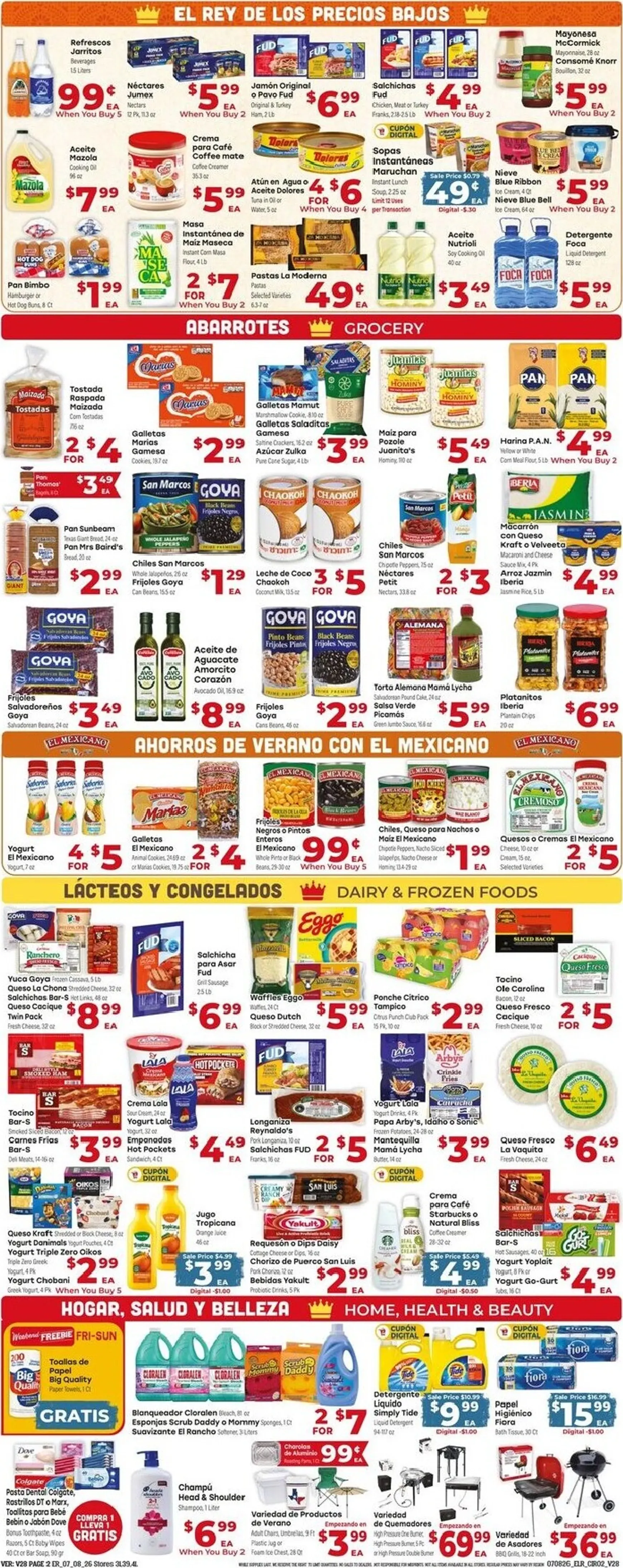 Weekly ad Supermercado El Rancho from July 8 to July 14 2026 - Page 2