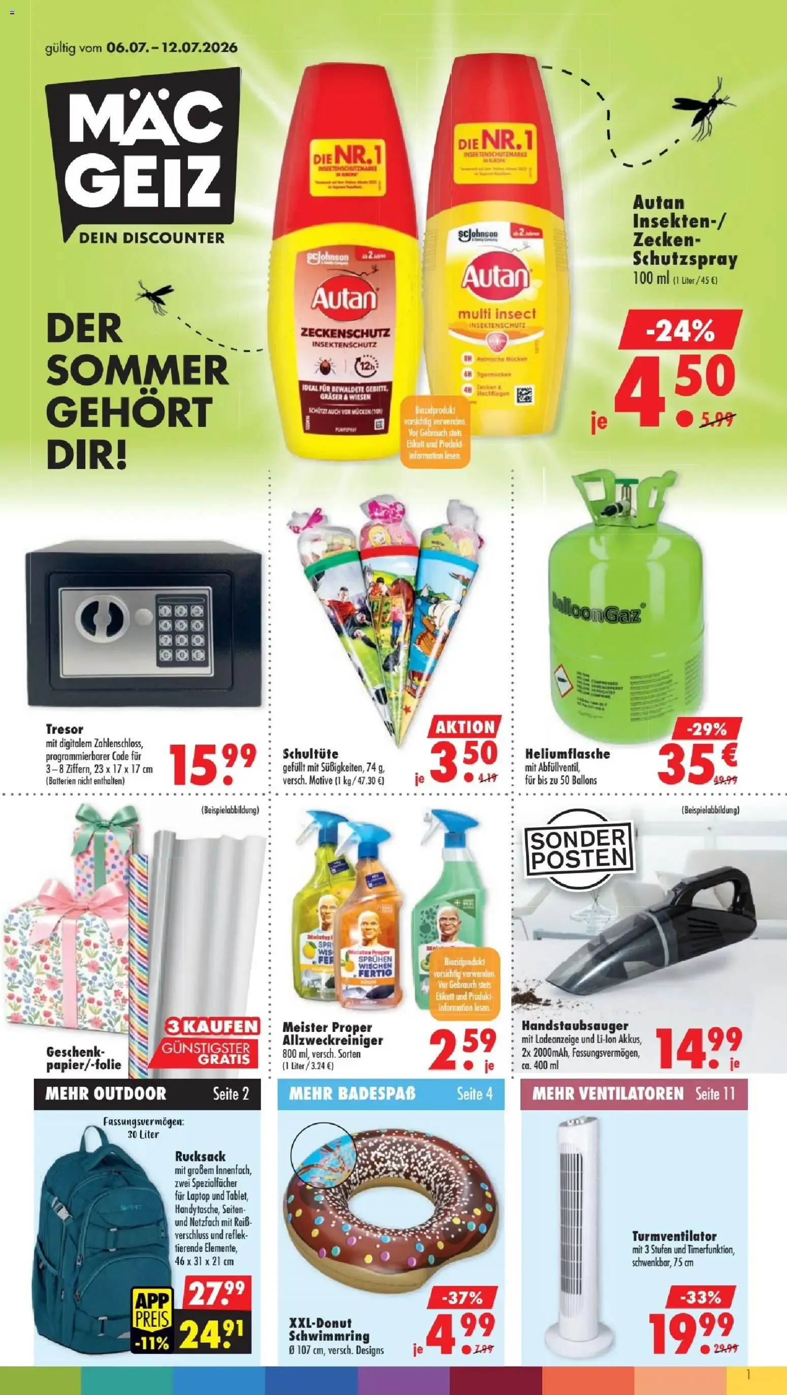 Mäc Geiz Dein Discounter von 6. Juli bis 12. Juli 2026 - Prospekt seite 1
