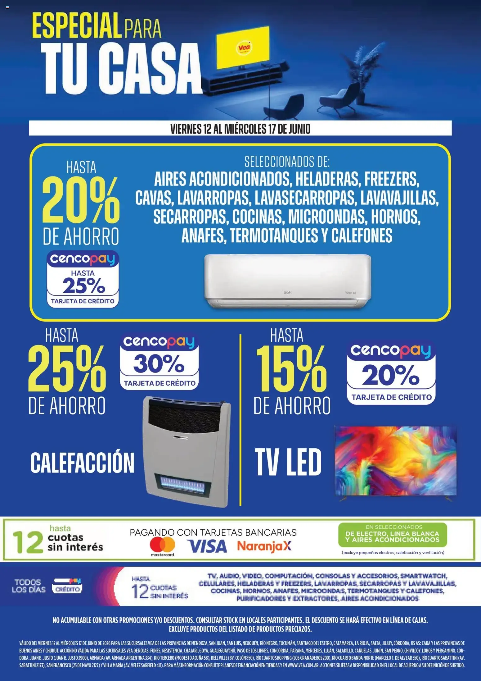 Ofertas de Vea - Especial para tu casa del 12/06/2026 - 17/06/2026 12 de junio al 17 de junio 2026 - Página 1 del catálogo