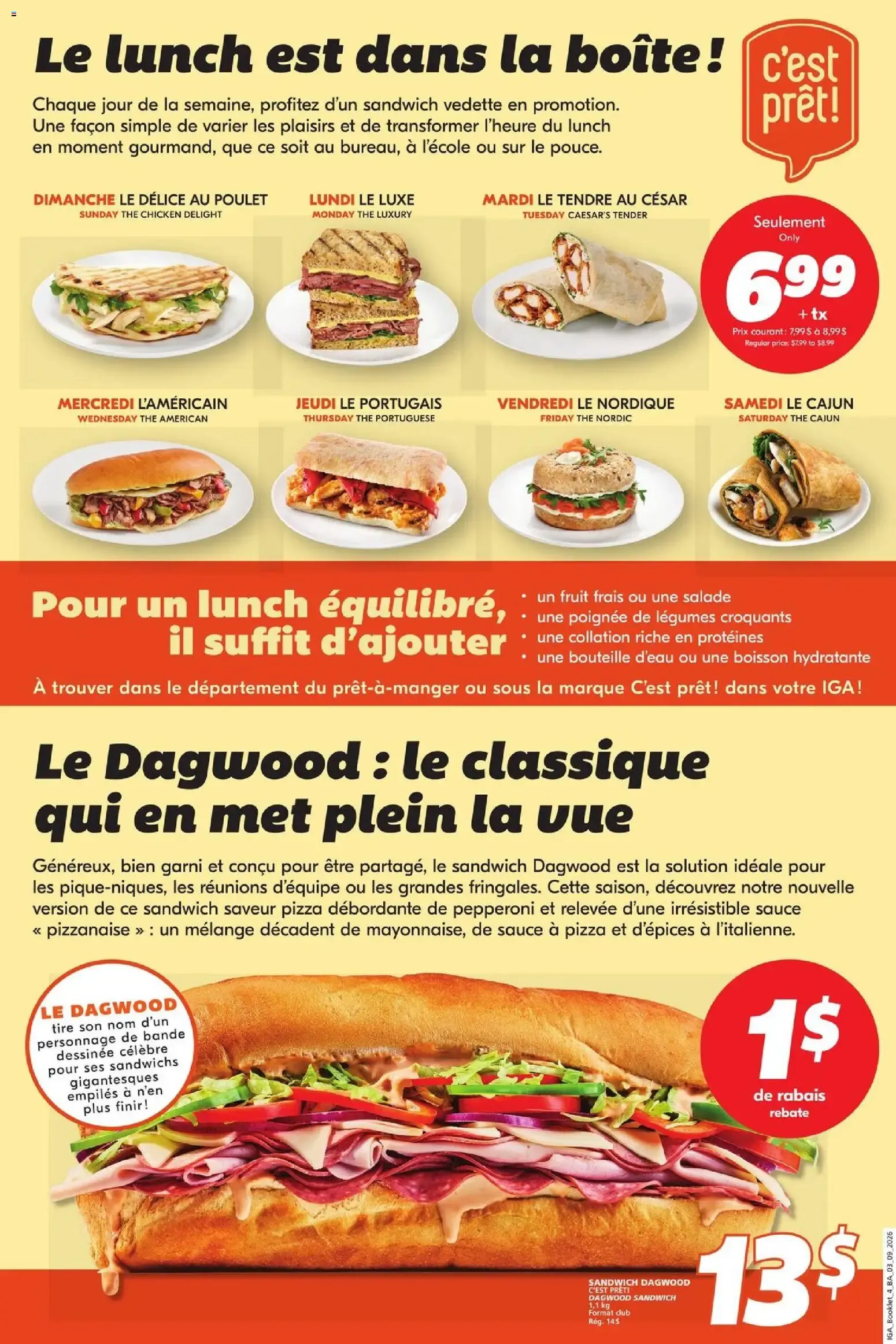 IGA circulaire - Se régaler sans la facture du resto from Aug 27, 2026 > weekly specials & deals from August 27 to September 23 2026 - flyer page 4