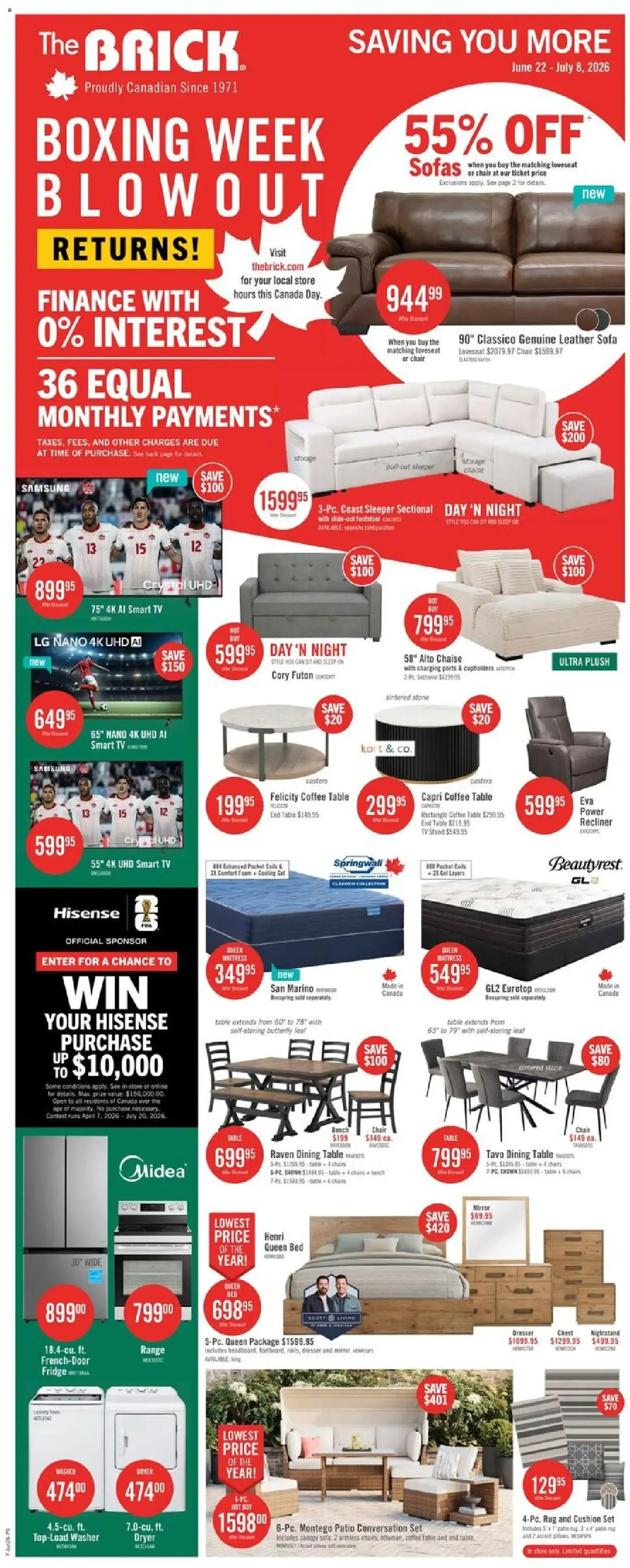 The Brick weekly flyer / circulaire from Jun 22, 2026 > weekly specials & deals from June 27 to June 28 2026 - flyer page 3