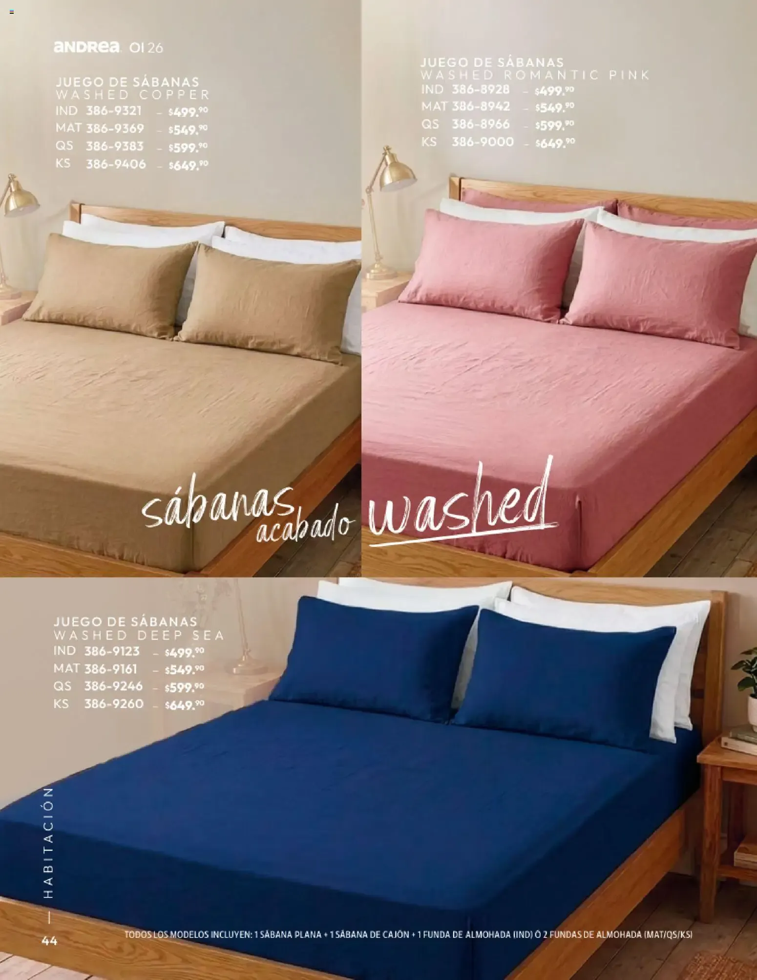 Catálogo de Andrea Home: Otoño - Invierno 2026 1 de septiembre al 31 de diciembre 2026 - Pagina 44